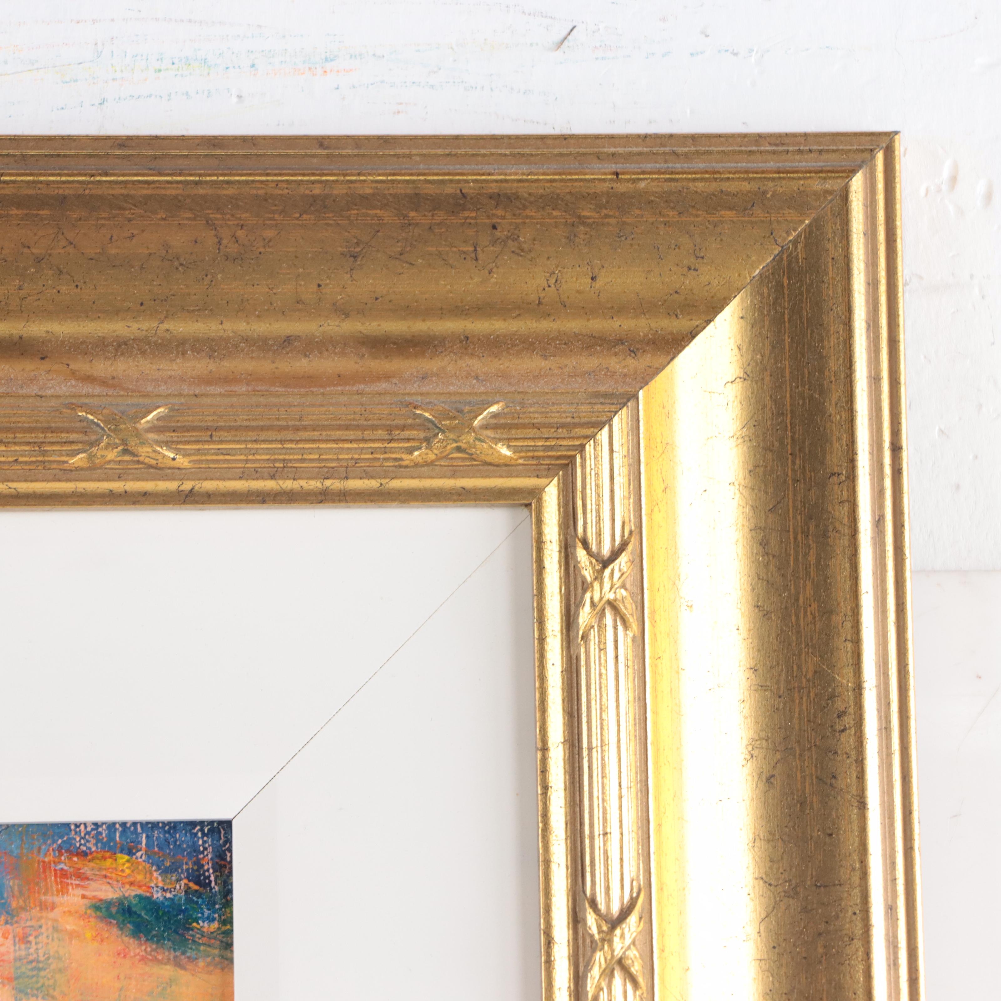 Frédéric Bonin Pissarro Oil Painting of Garden, Late 20th Century