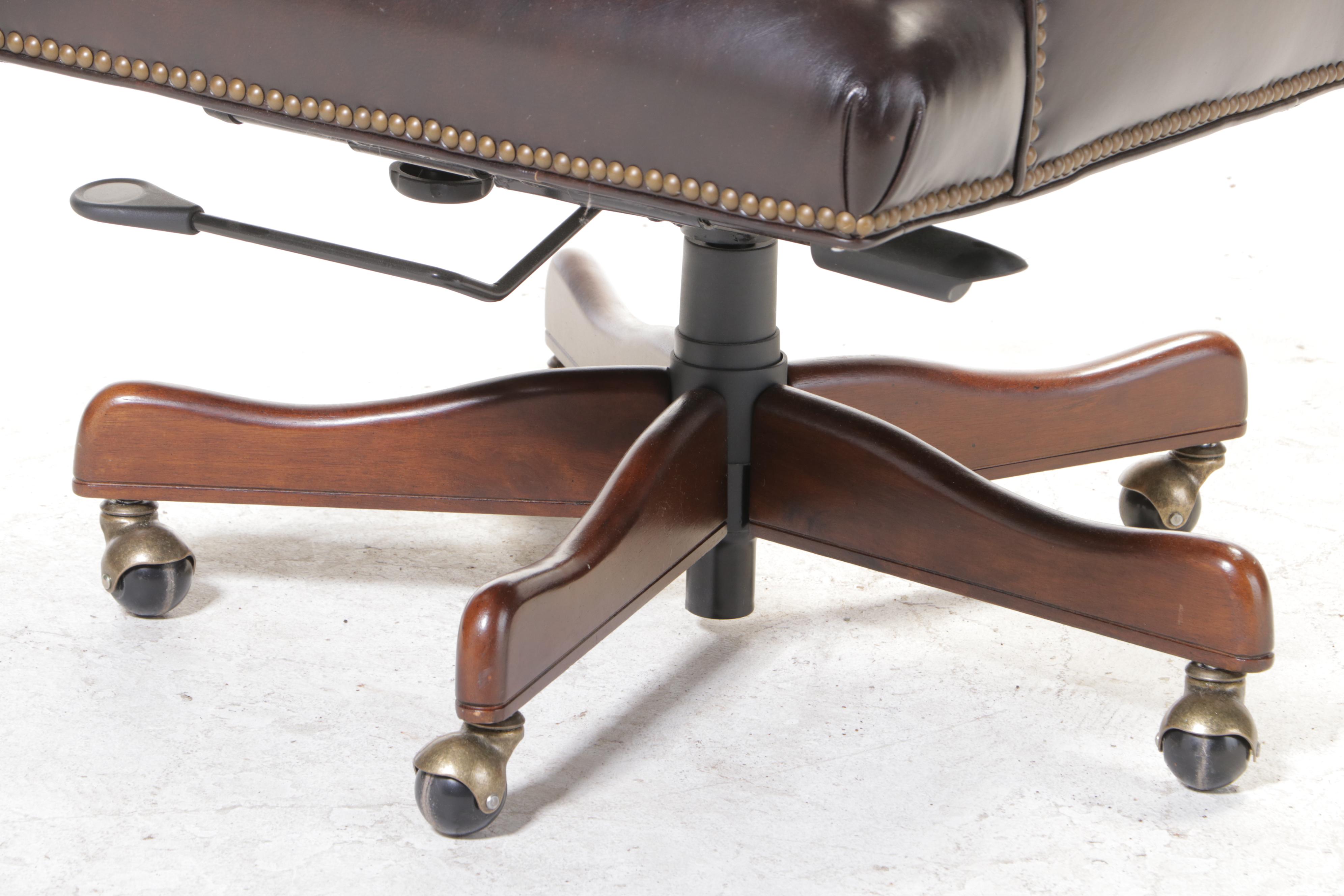 Hooker Furniture Button-Tufted Leather Upholstered Office Chair