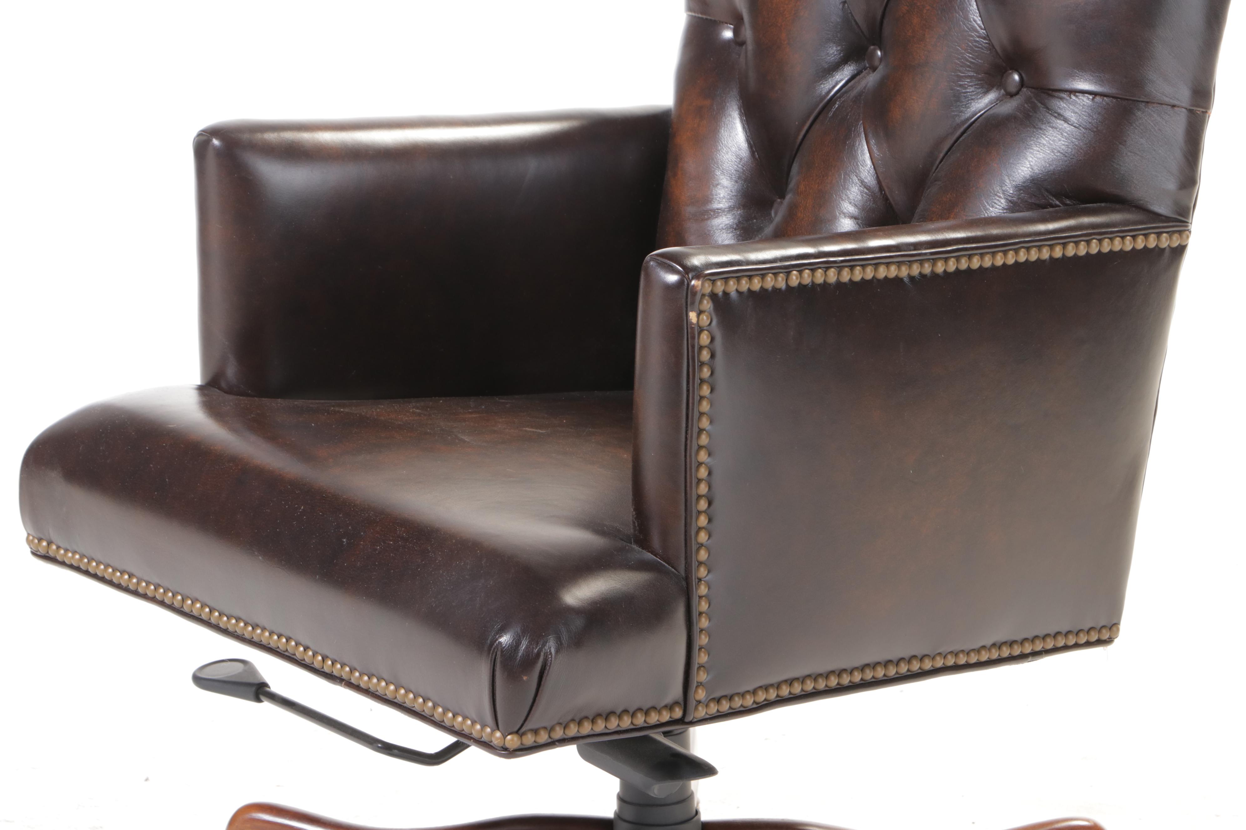 Hooker Furniture Button-Tufted Leather Upholstered Office Chair