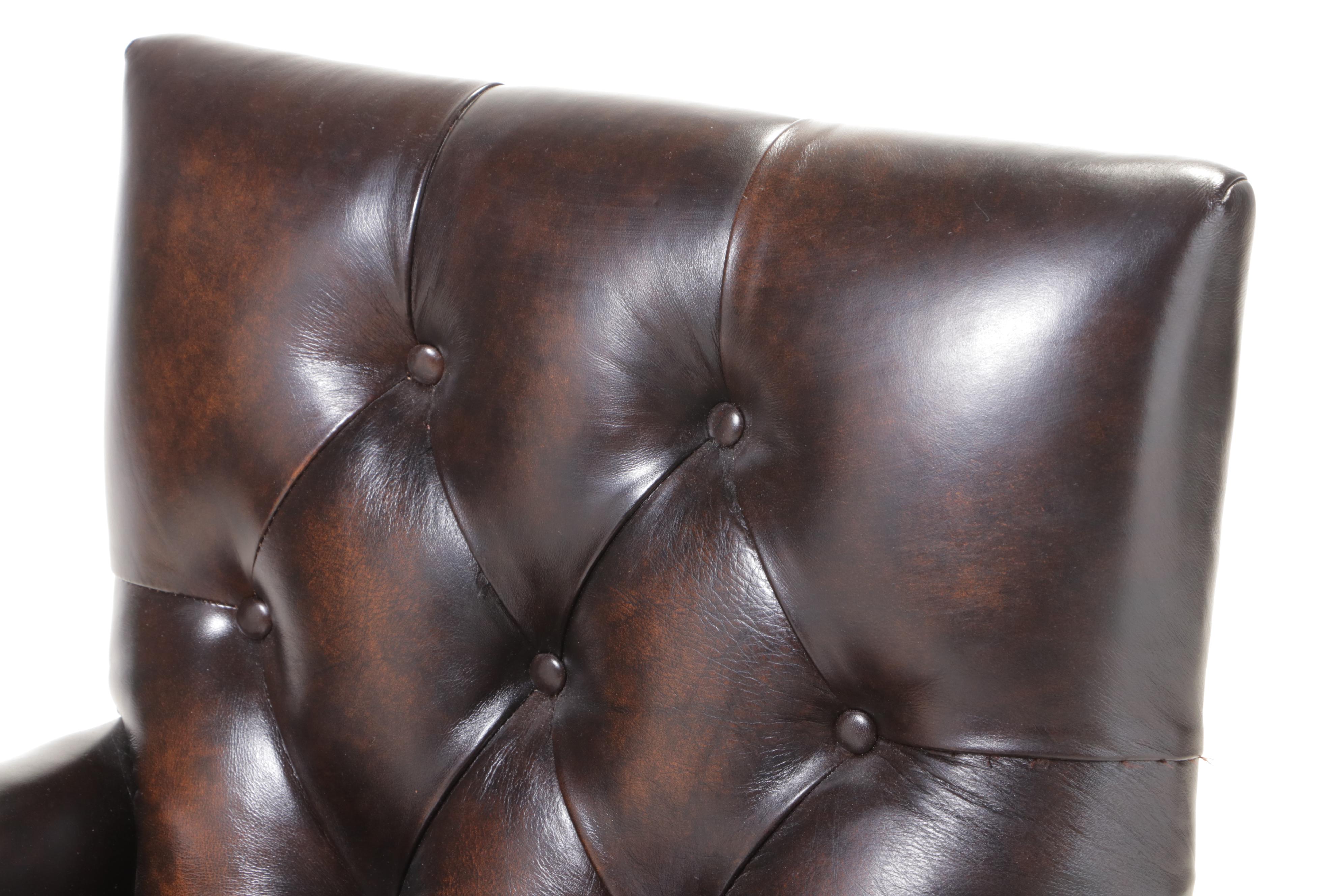 Hooker Furniture Button-Tufted Leather Upholstered Office Chair