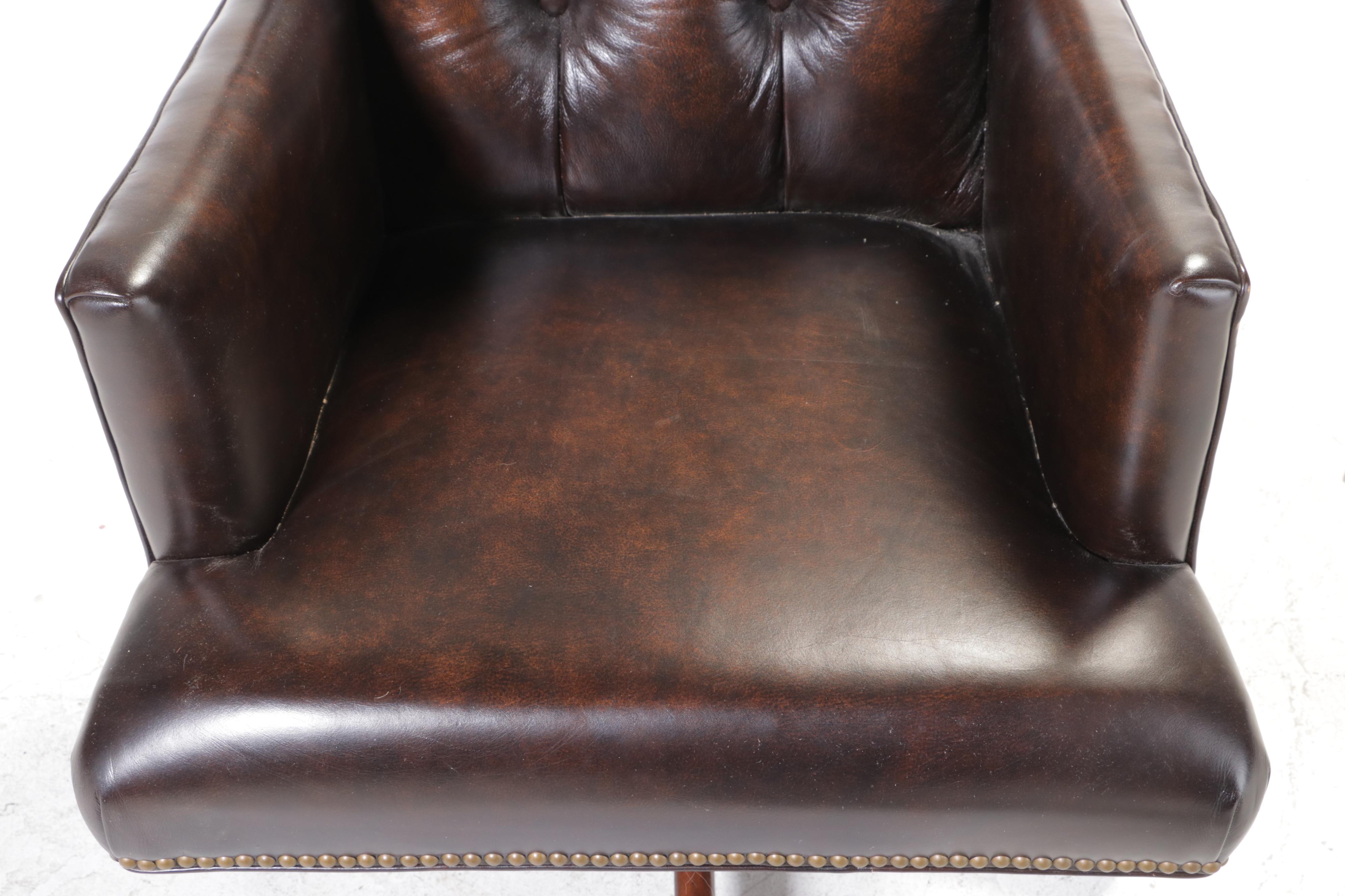 Hooker Furniture Button-Tufted Leather Upholstered Office Chair
