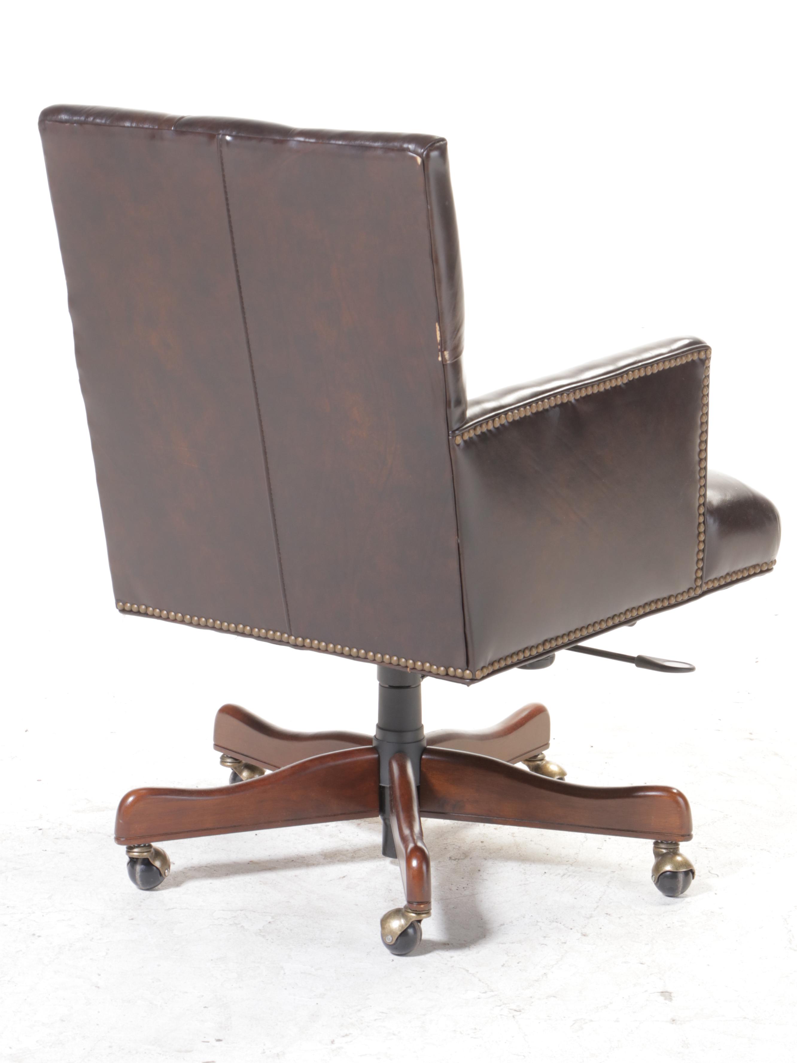 Hooker Furniture Button-Tufted Leather Upholstered Office Chair
