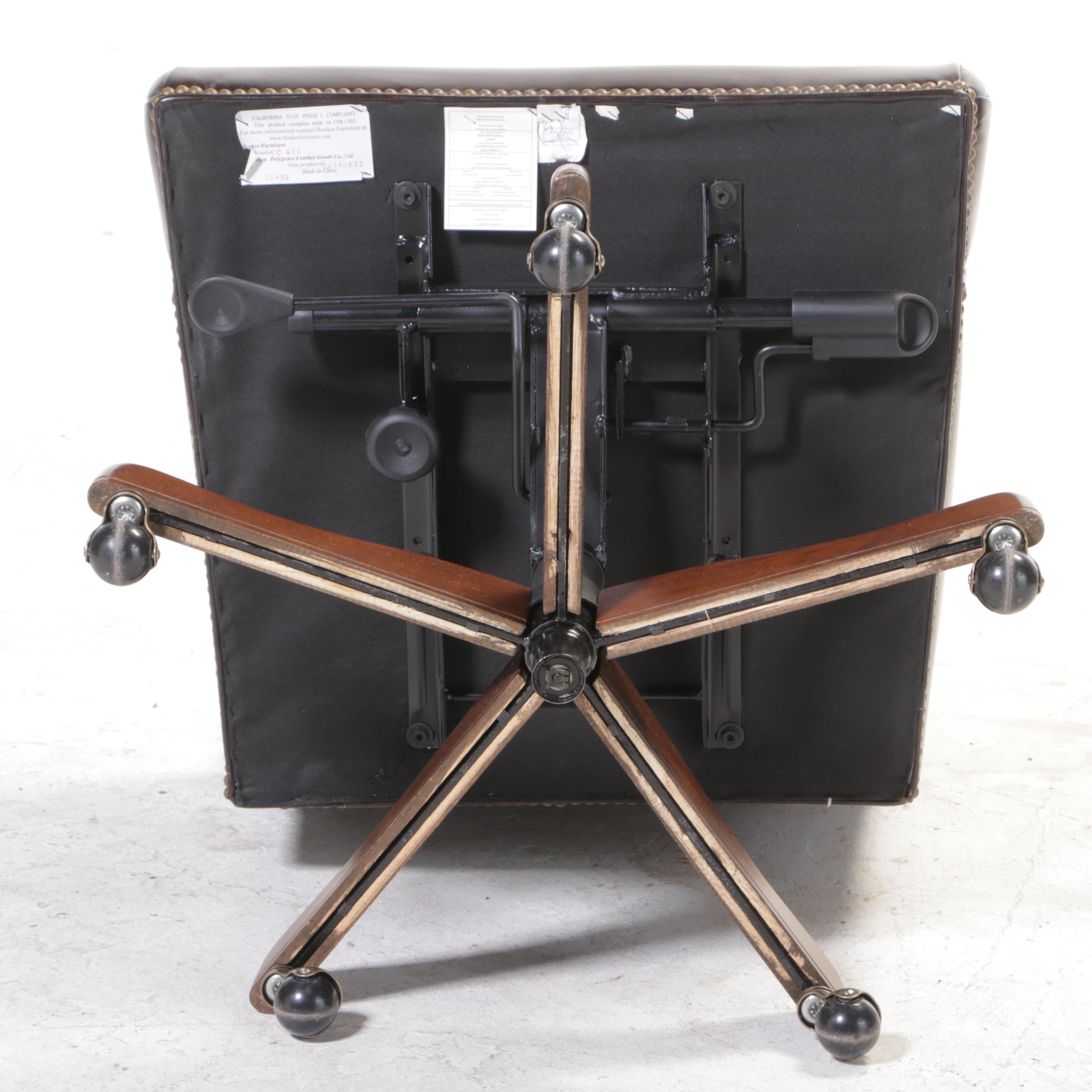 Hooker Furniture Button-Tufted Leather Upholstered Office Chair