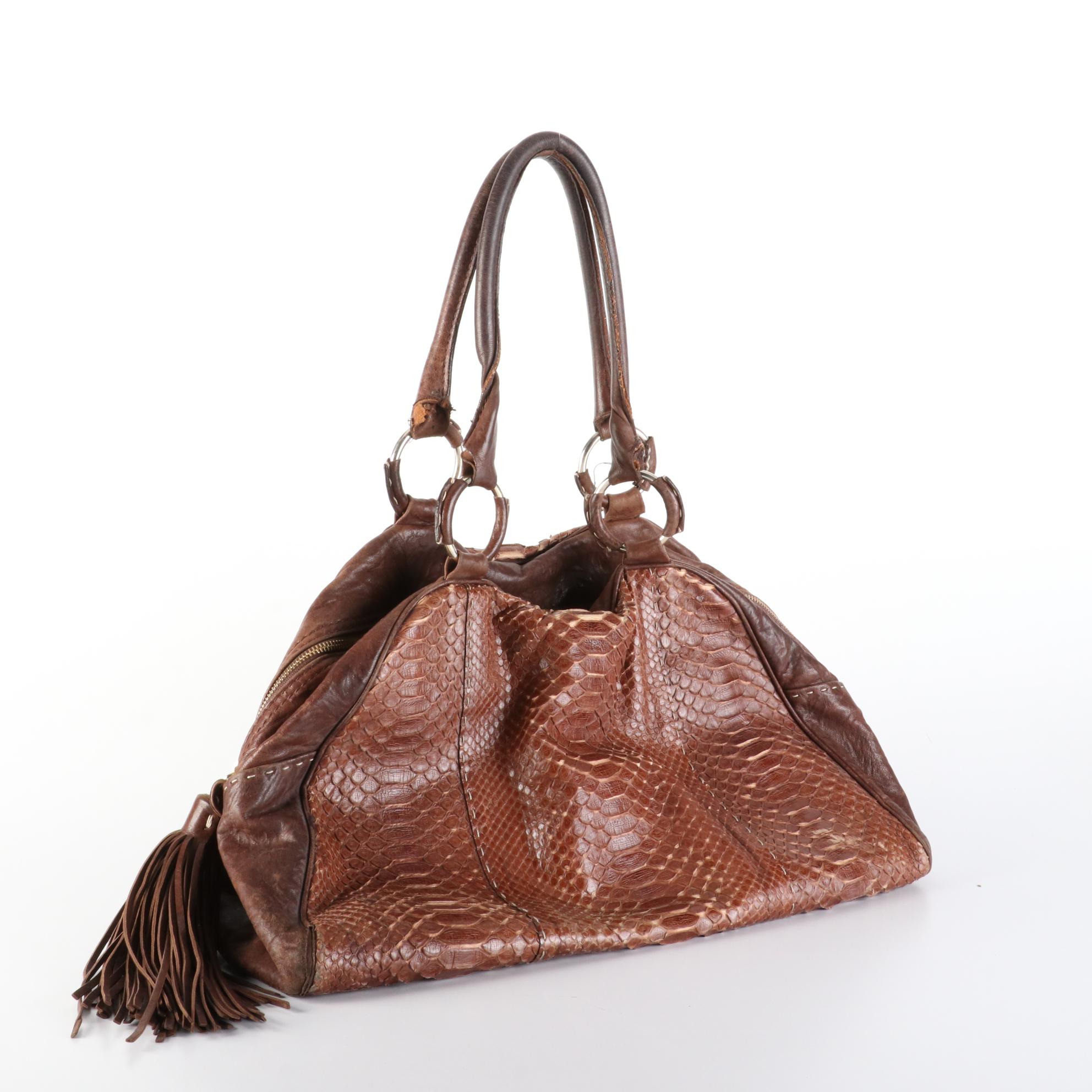 Bally Beppina Crossbody Wallet and Badgley Mischka Python Effect Leather Bag