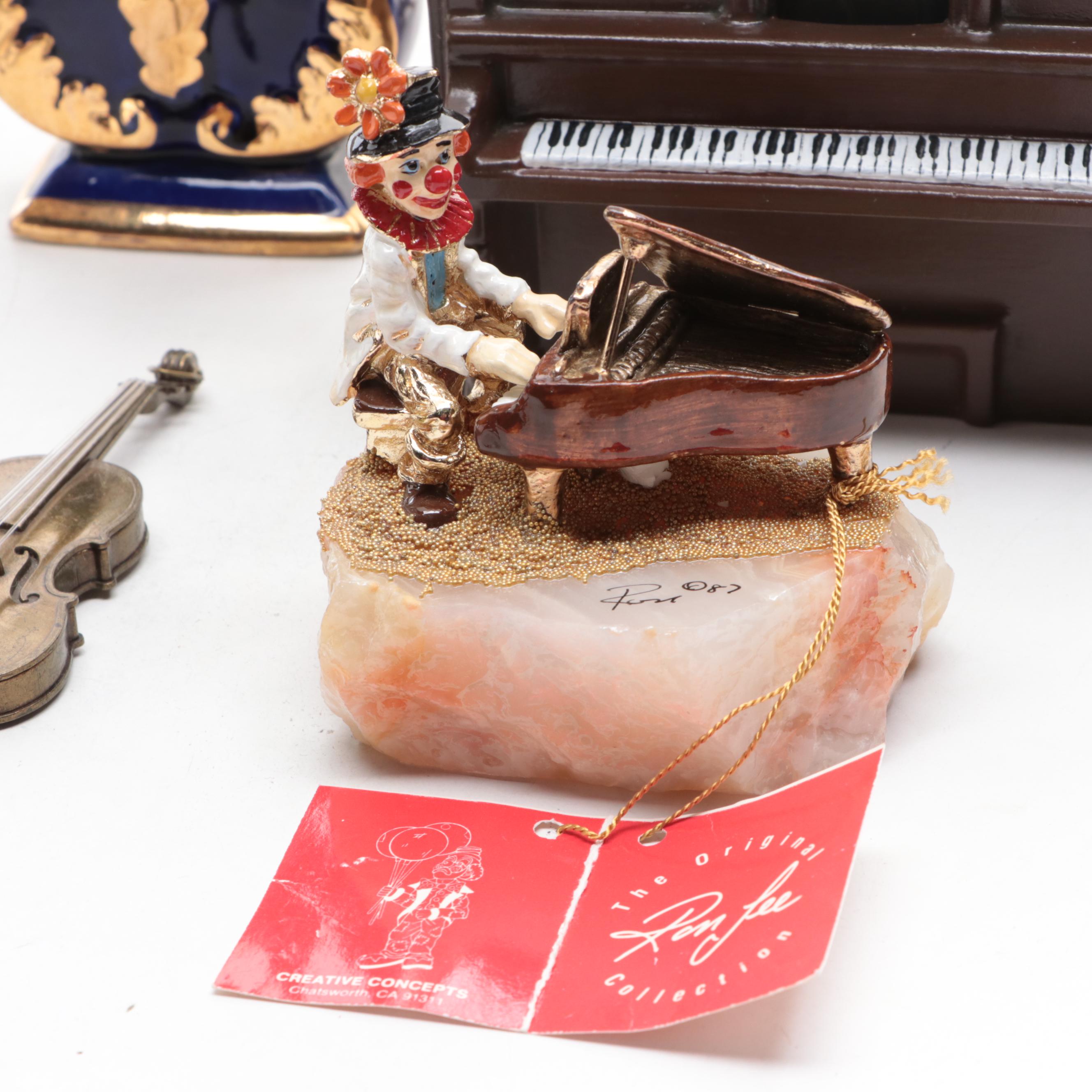 Ron Lee Clown and Music Themed Figurines, Photo Album and Music Boxes