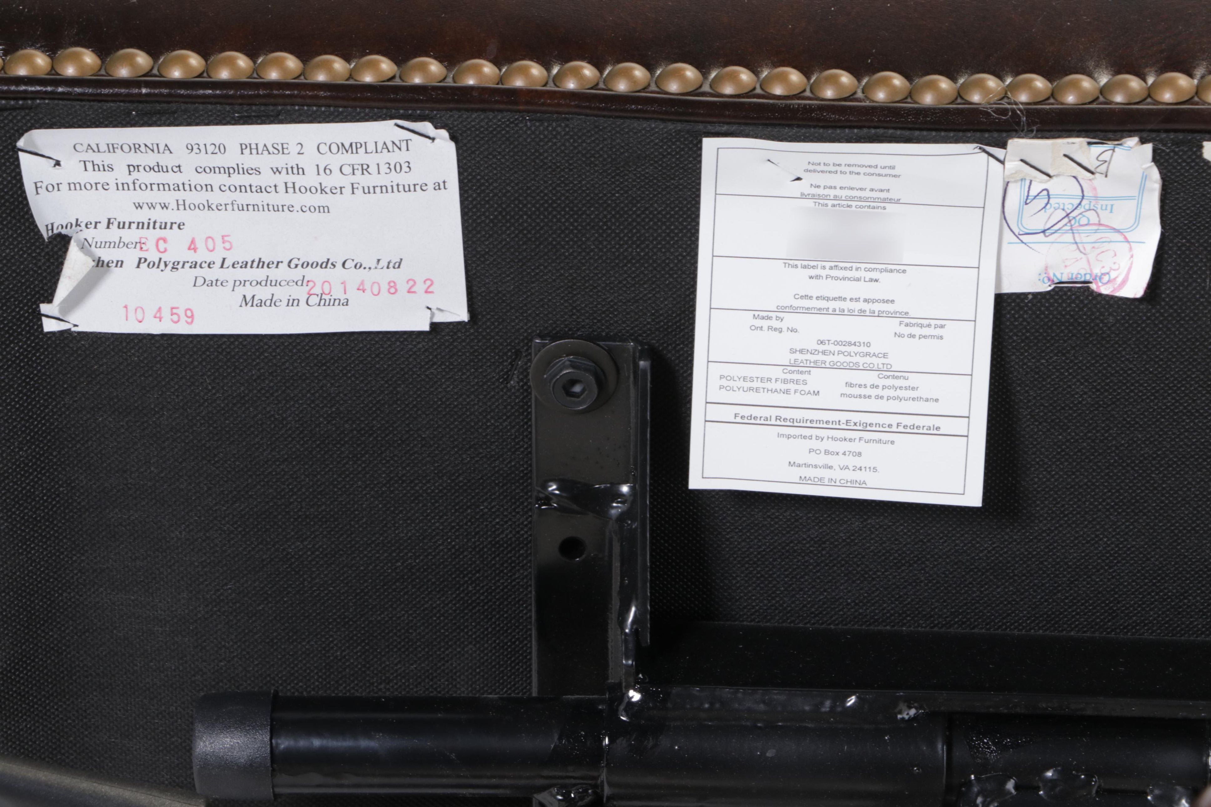 Hooker Furniture Button-Tufted Leather Upholstered Office Chair