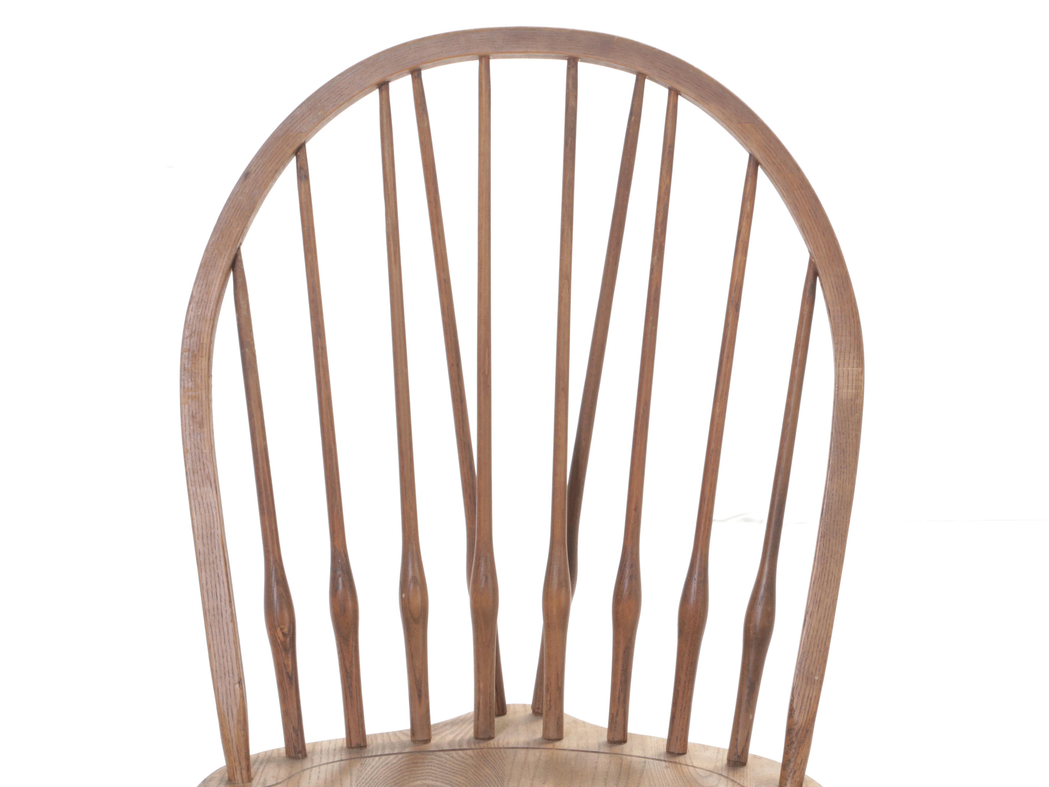 Habersham Plantation Oak Windsor Chair, Mdi to Late 20th Century