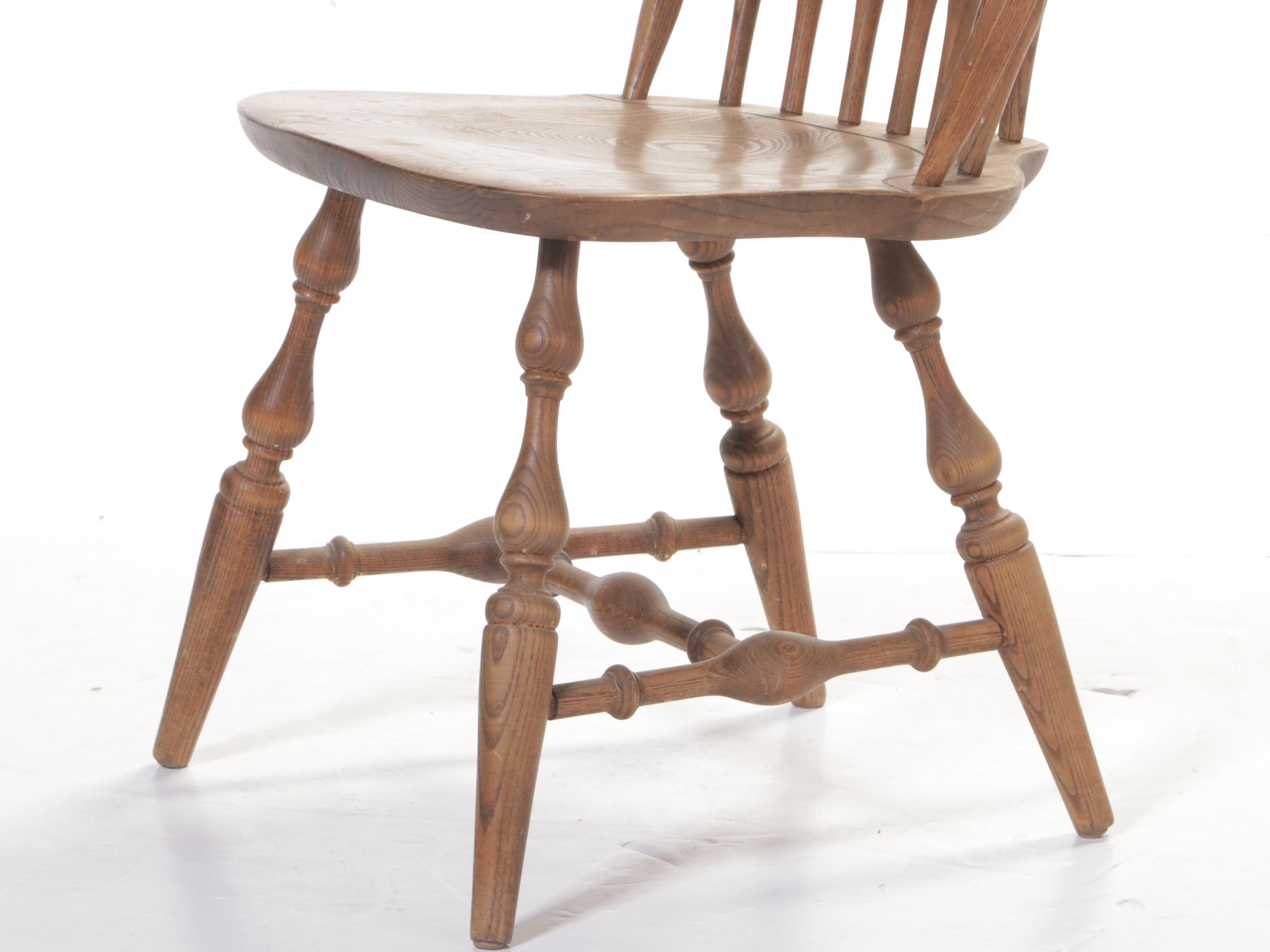 Habersham Plantation Oak Windsor Chair, Mdi to Late 20th Century