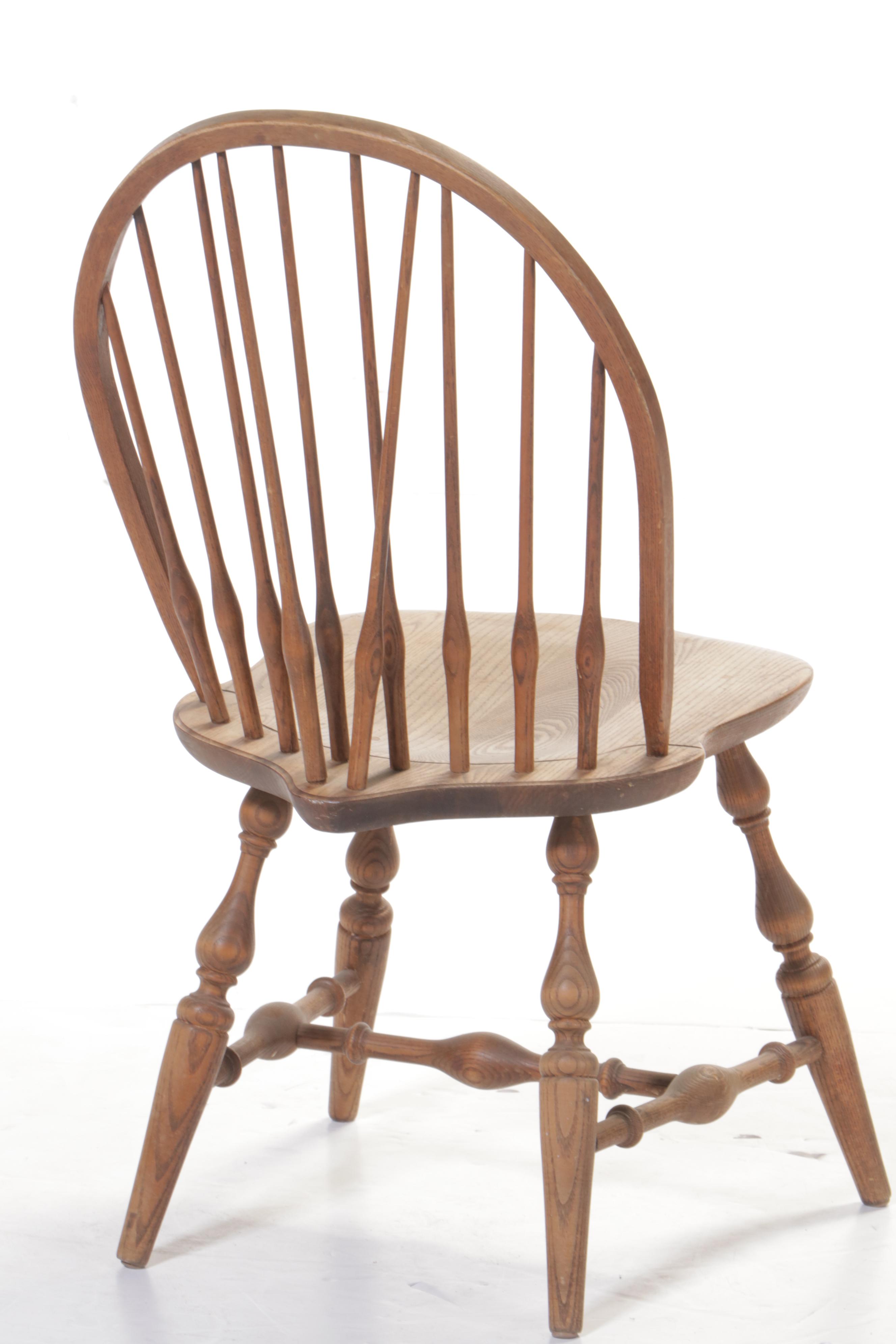 Habersham Plantation Oak Windsor Chair, Mdi to Late 20th Century