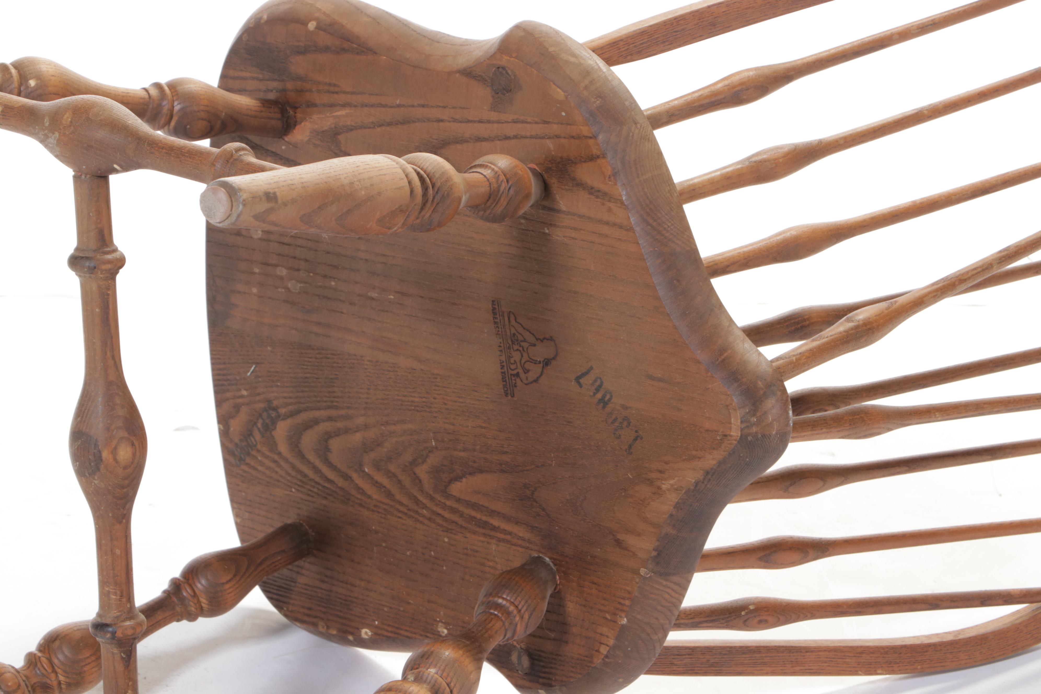 Habersham Plantation Oak Windsor Chair, Mdi to Late 20th Century