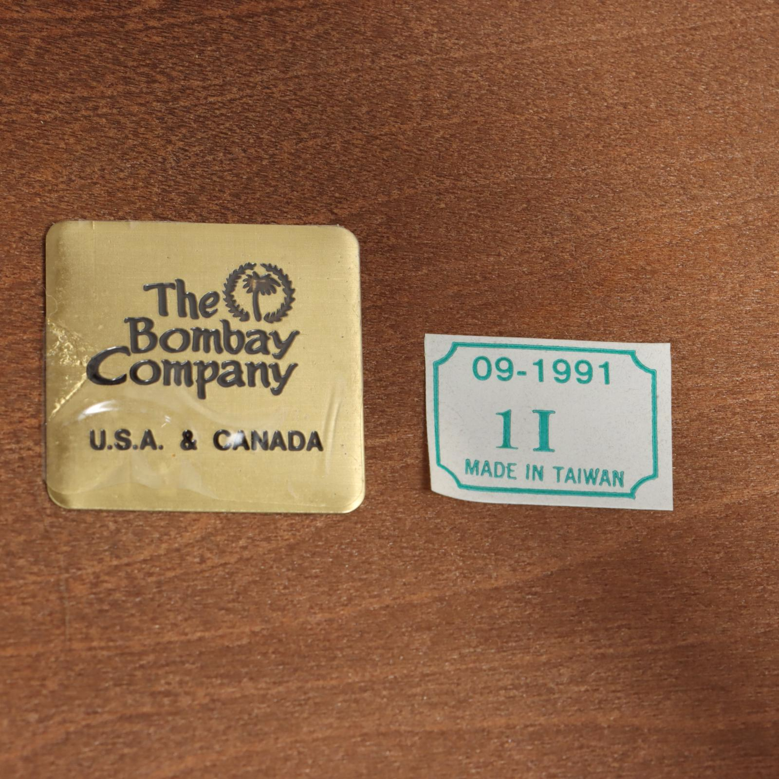 The Bombay Company Three-Tiered Wood Bookcase, Late 20th Century