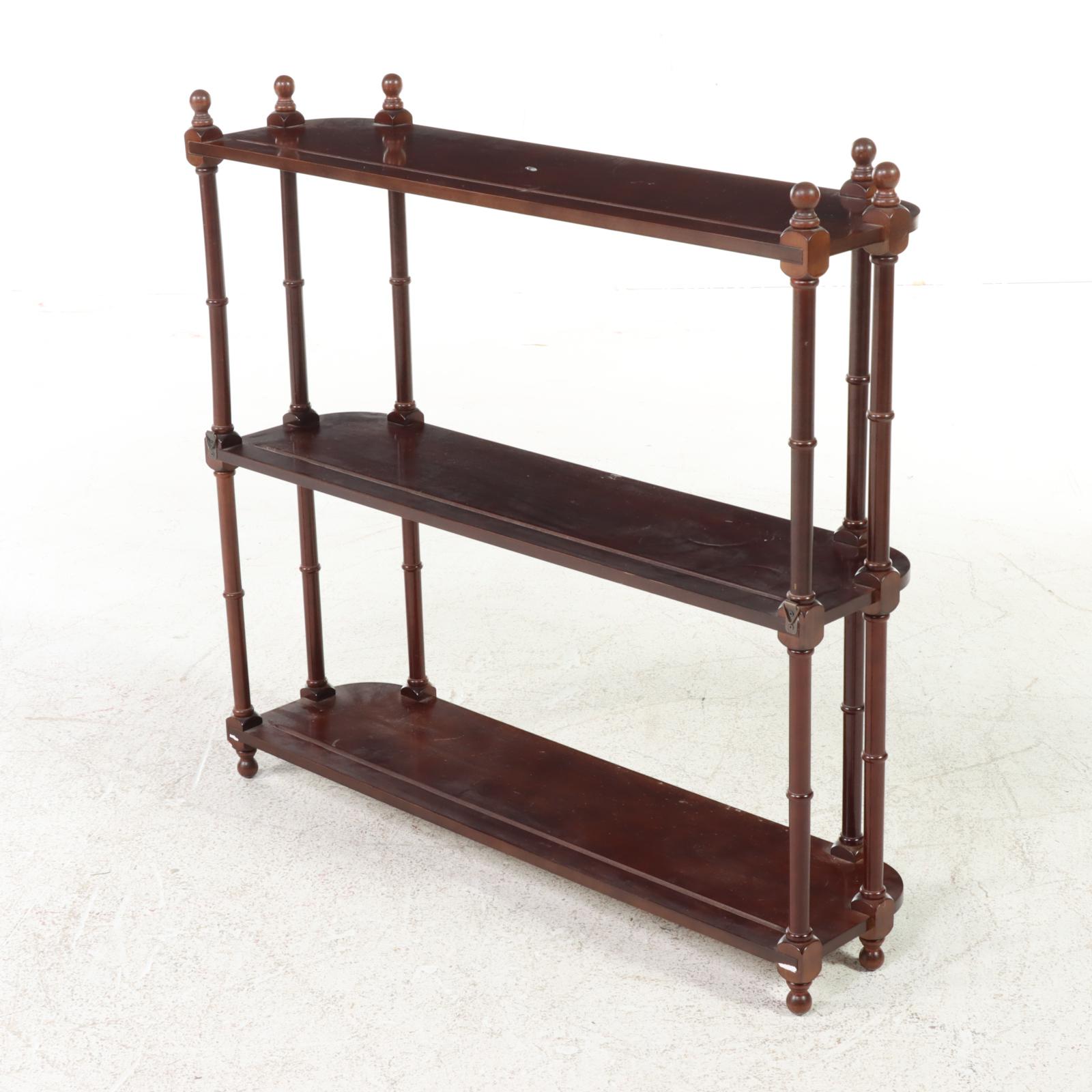The Bombay Company Three-Tiered Wood Bookcase, Late 20th Century