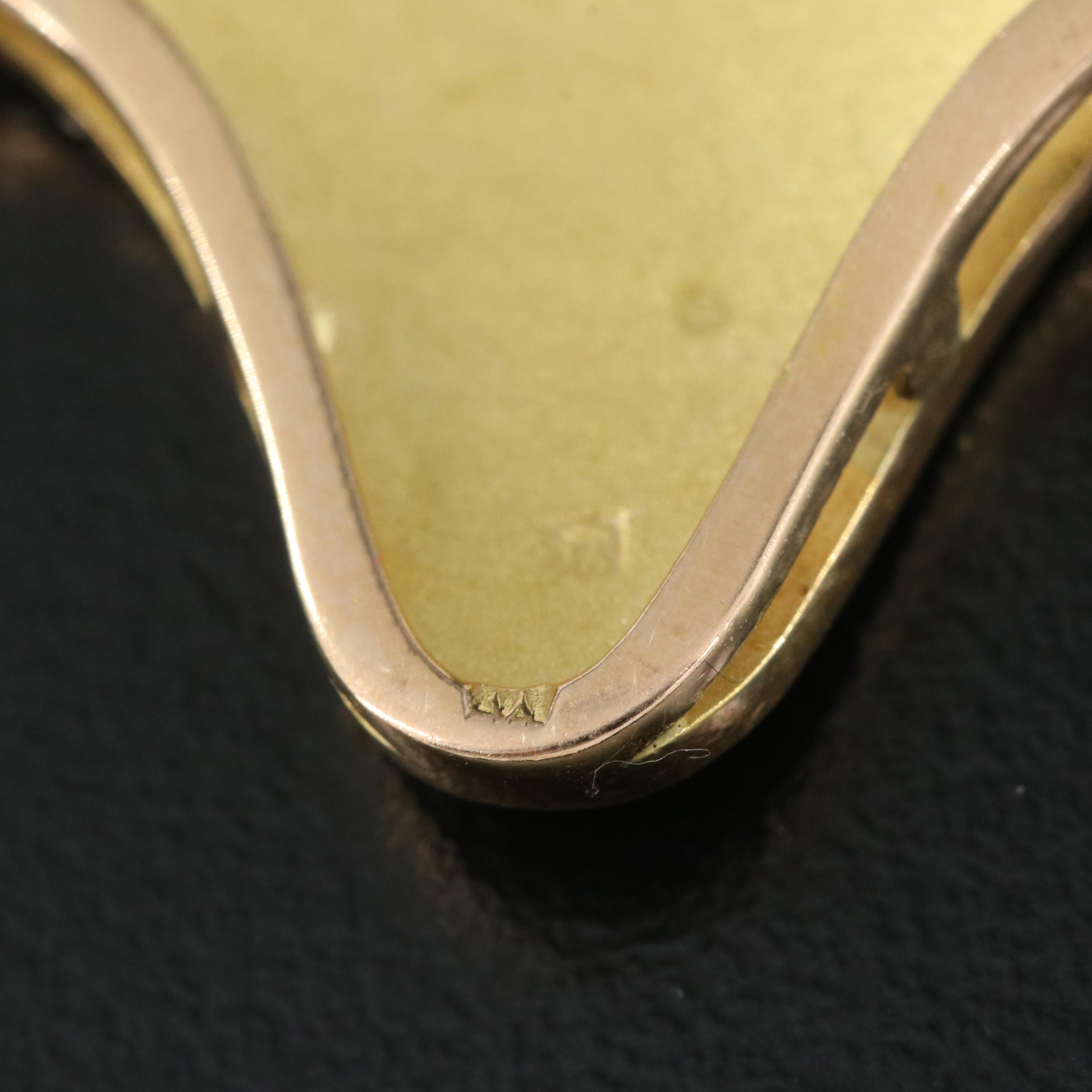 Egyptian 18K Enamel Lotus Flower Pendant