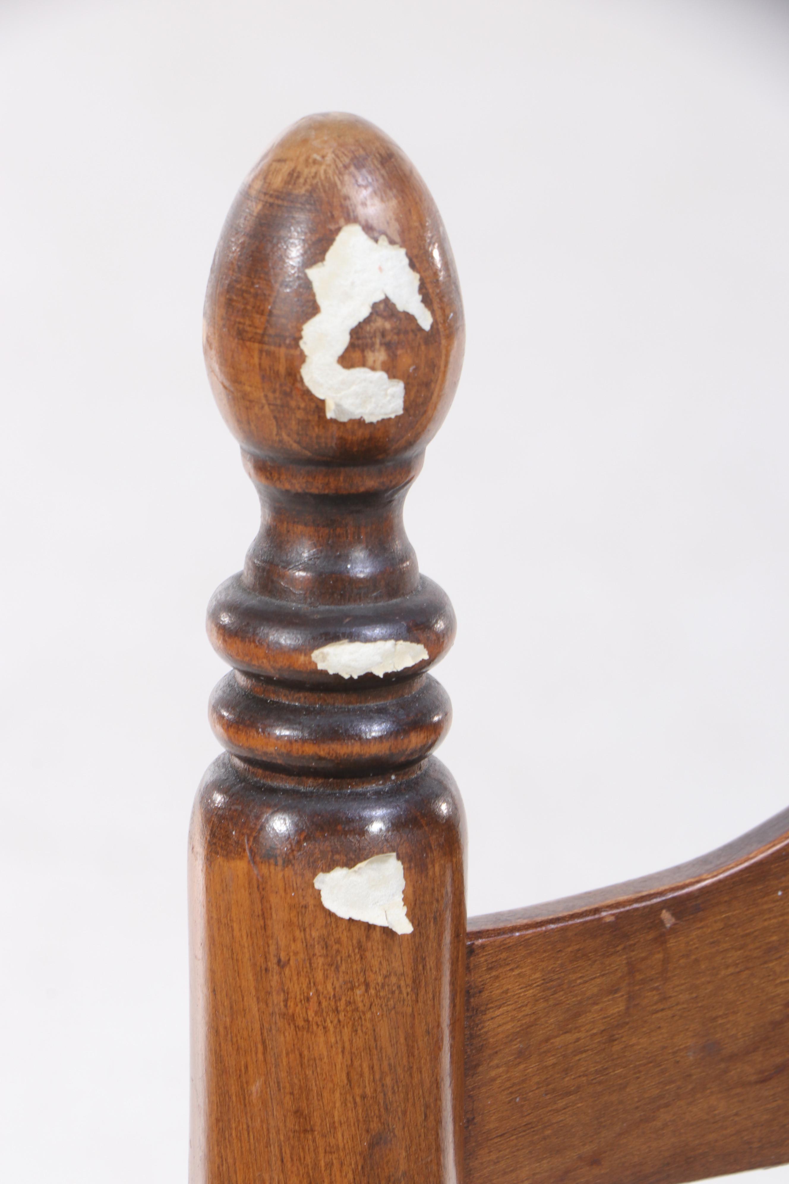 Four Ladder Back Maple and Rush Seat Side Chairs