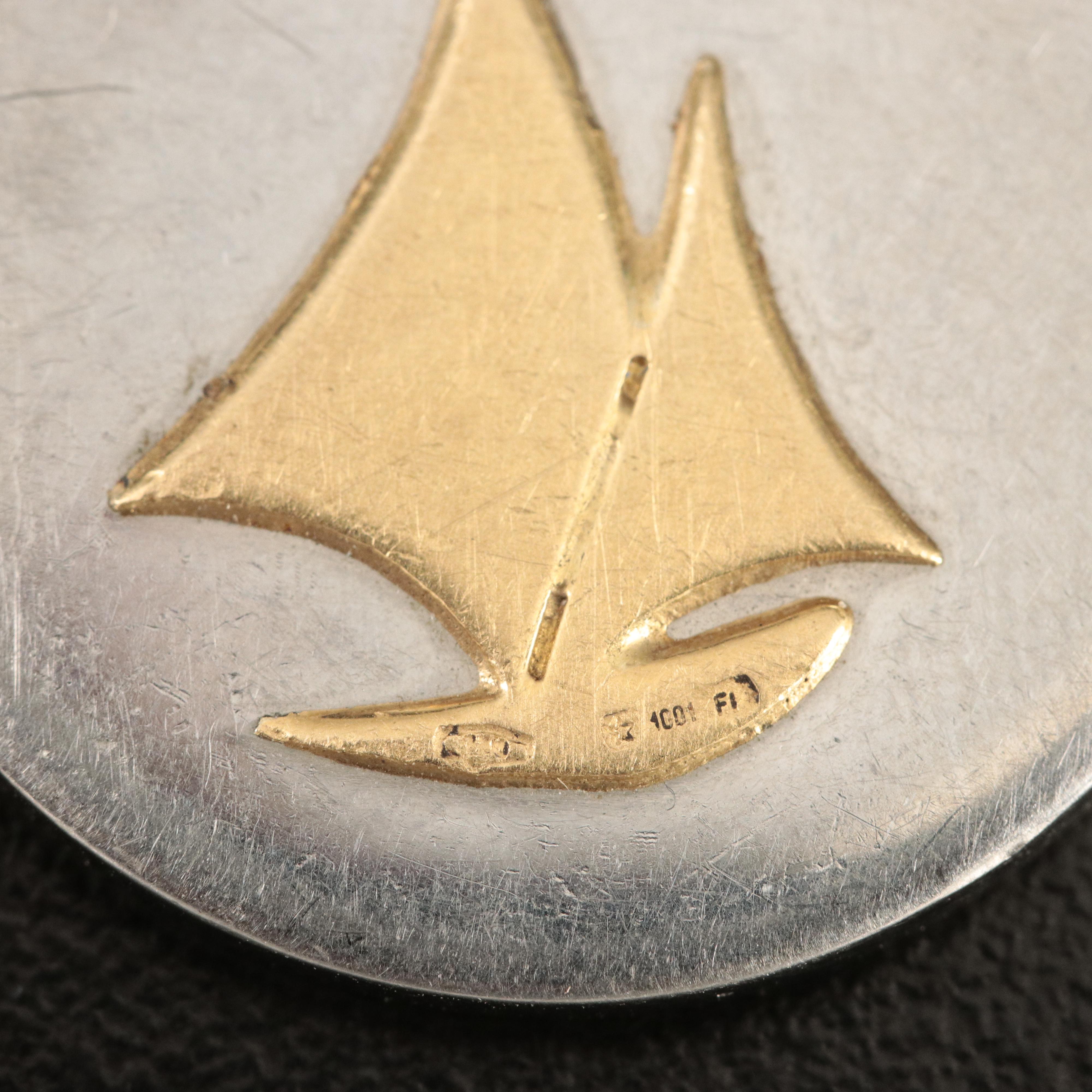 Zoppini Sailboat Watch Fob Chain with 14K Accent