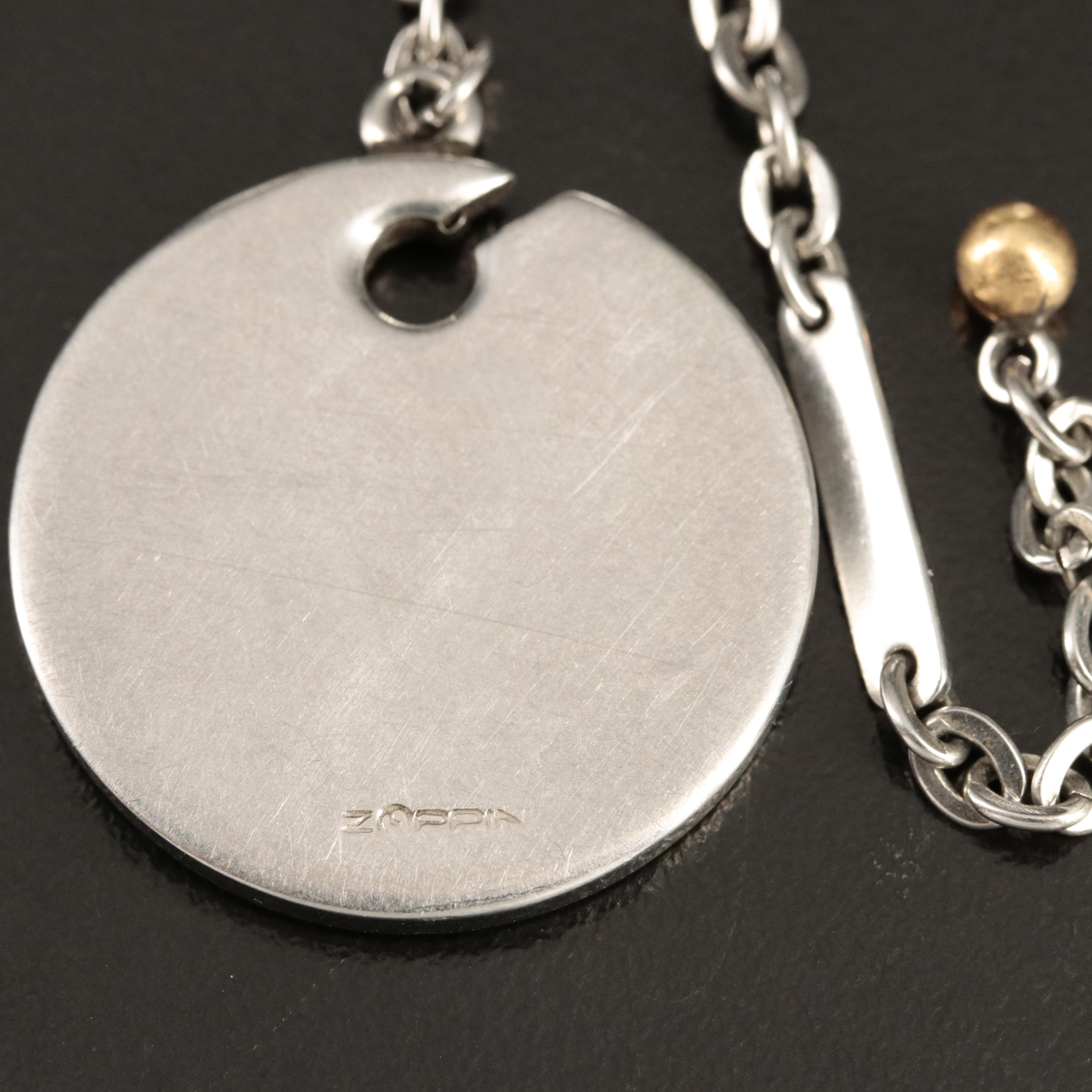 Zoppini Sailboat Watch Fob Chain with 14K Accent