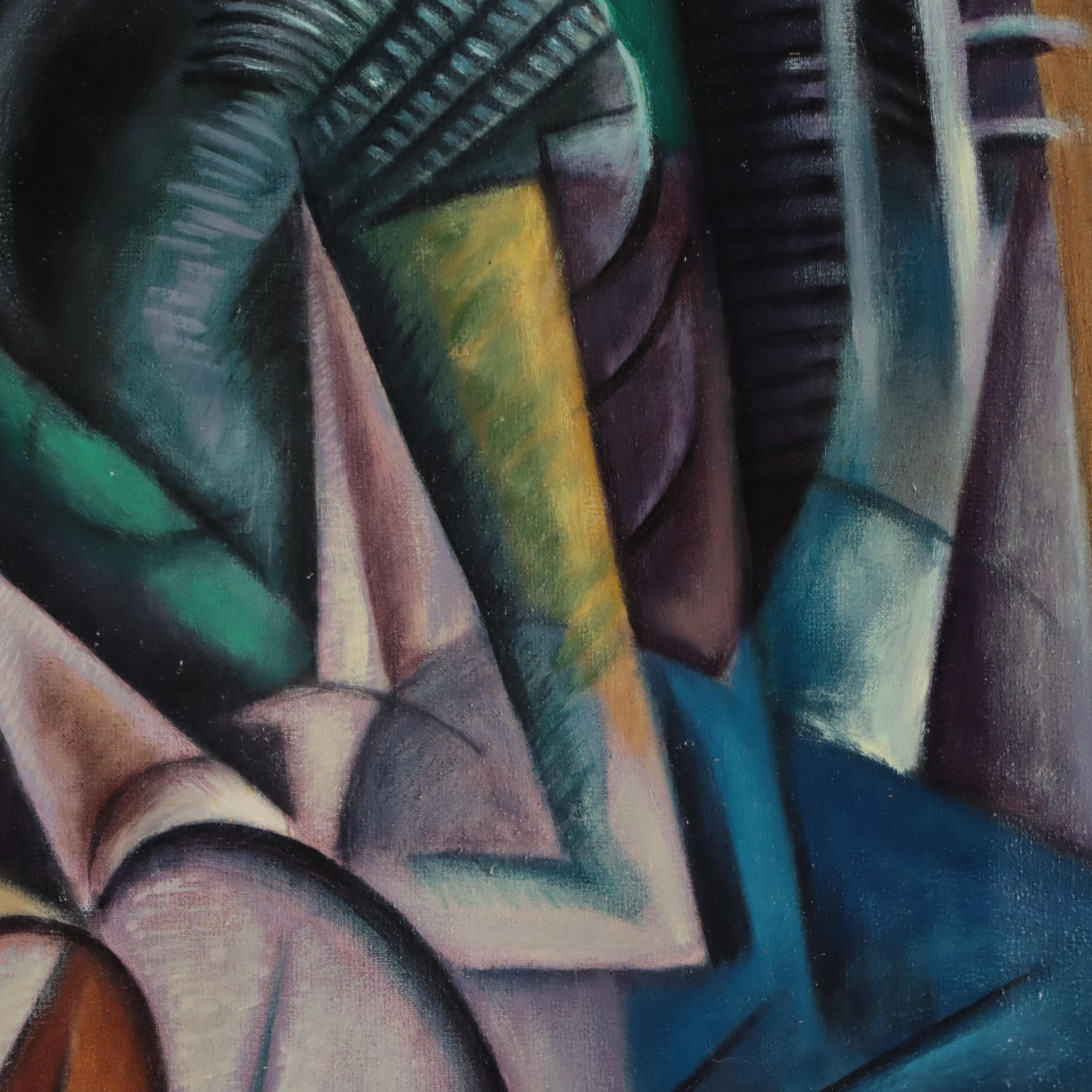 Oil Painting After Max Weber "Rush Hour, New York"