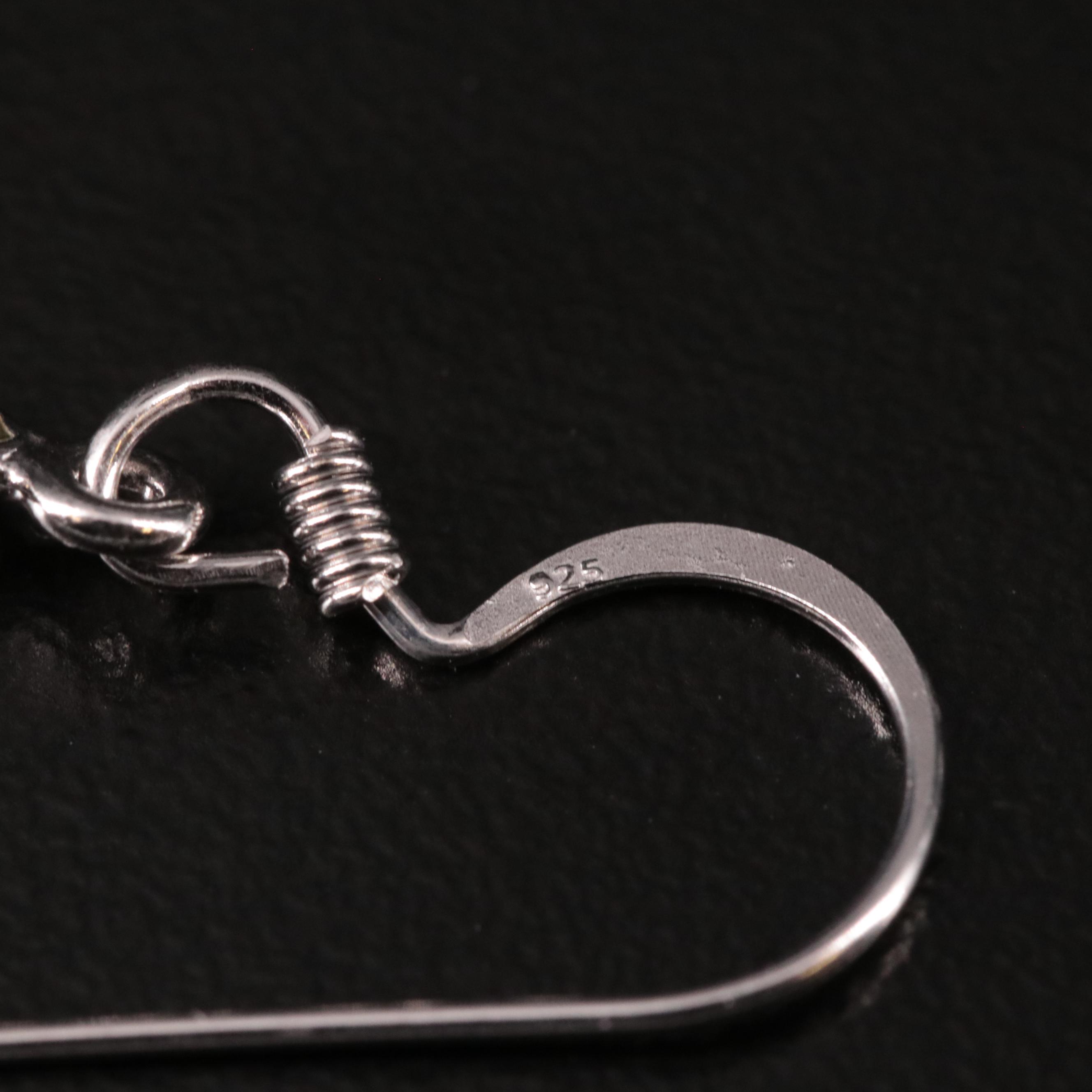 Sterling Smoky Quartz Drop Earrings