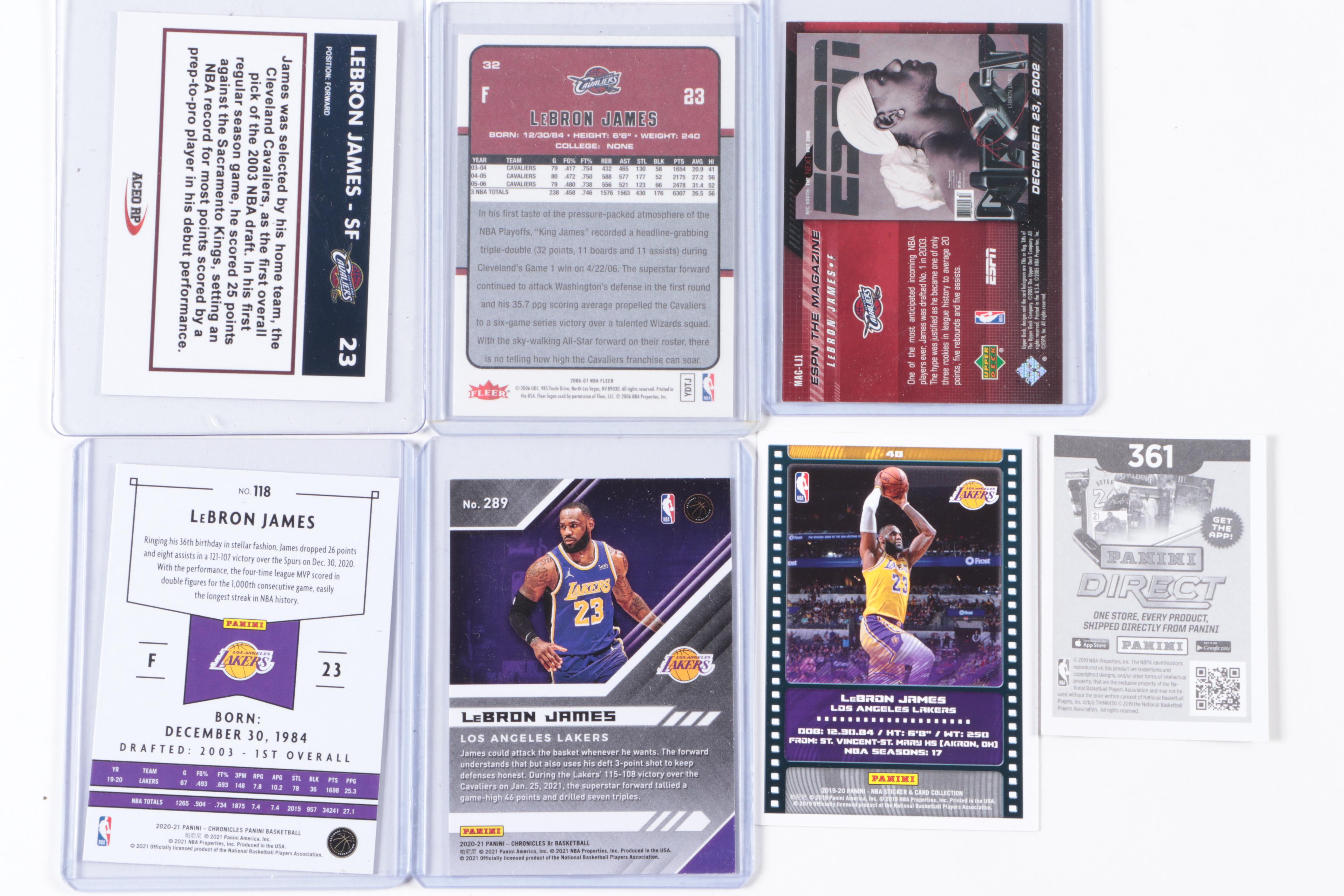 2004 Sports Illustrated LeBron James Poster with Basketball Cards, 2000s–2020s