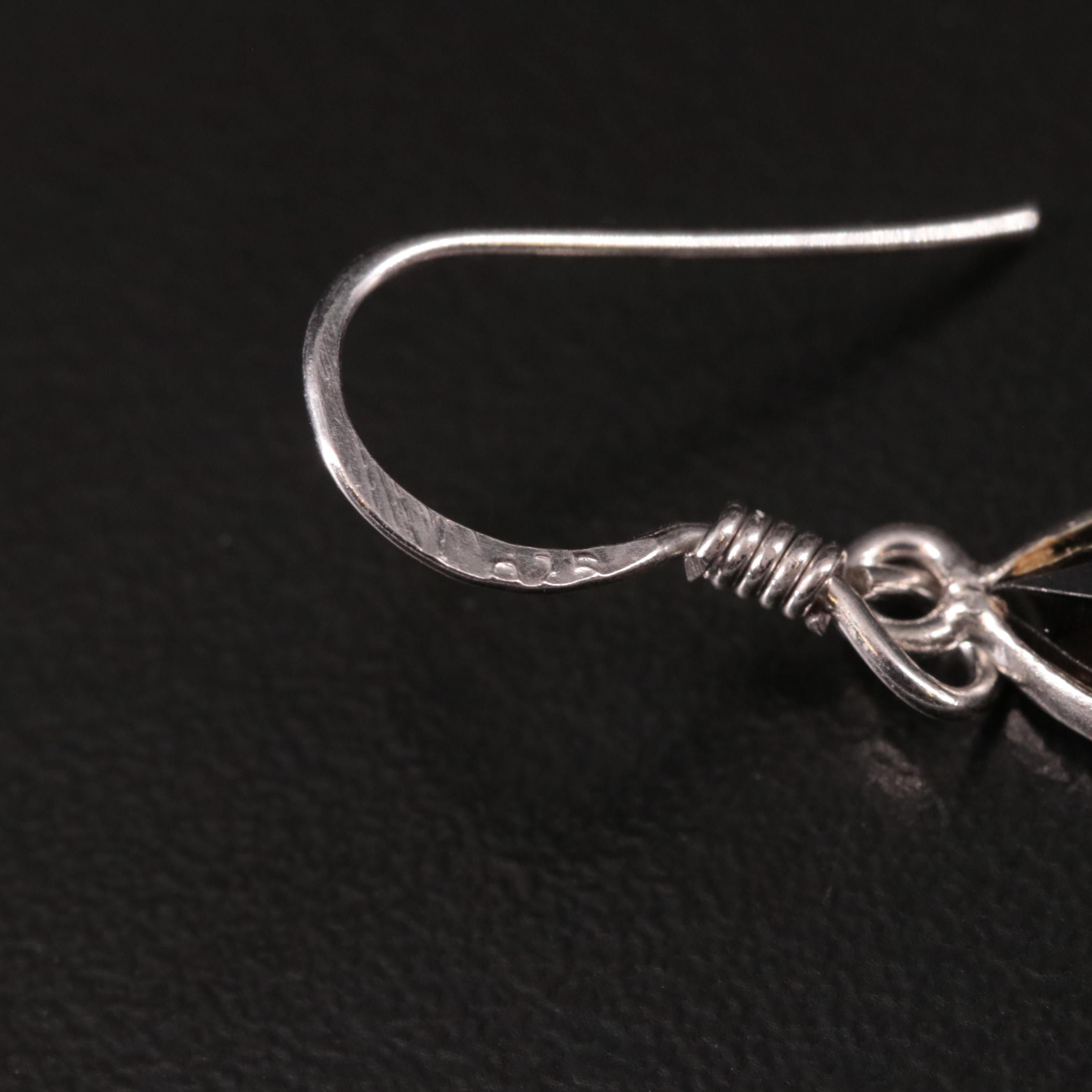 Sterling Smoky Quartz Drop Earrings