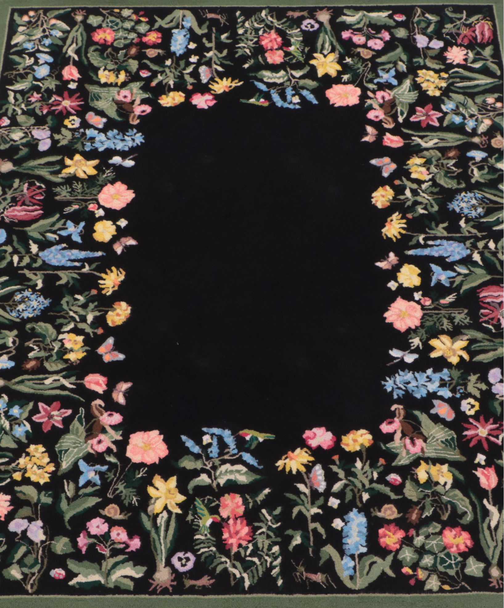 6'11 x 8'8 Hand-Hooked Claire Murray Botanical Area Rug