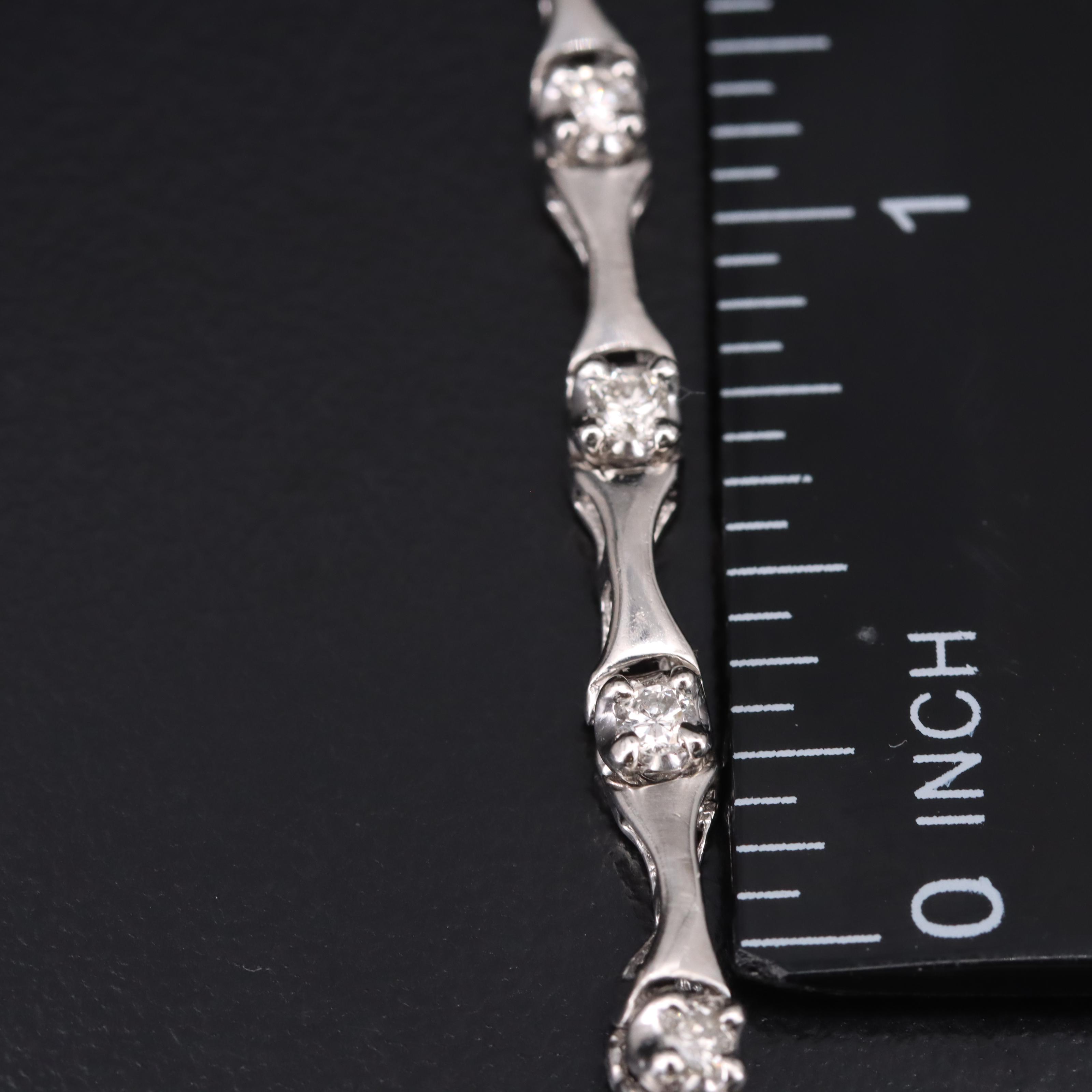 Platinum 0.98 CTW Diamond Bracelet