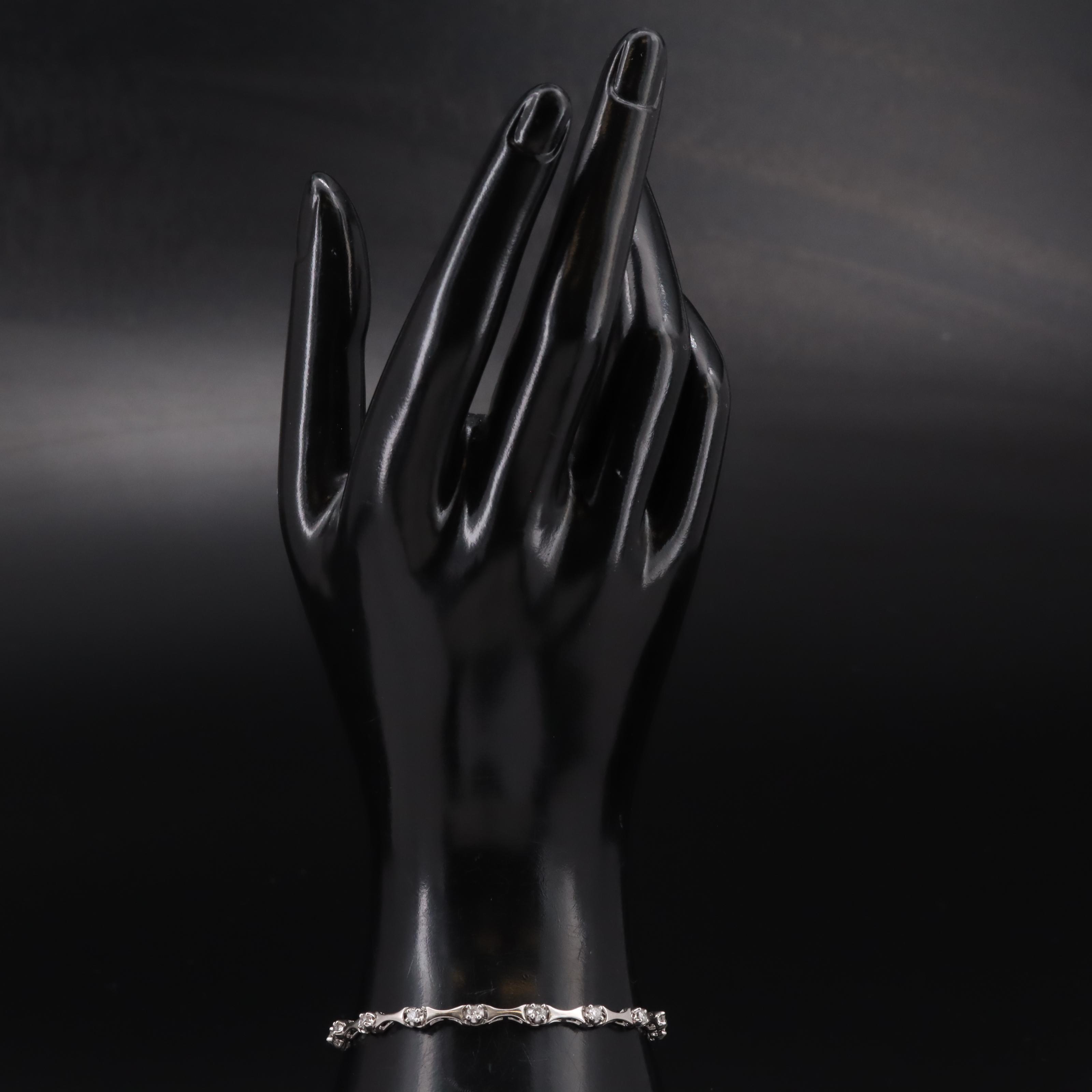 Platinum 0.98 CTW Diamond Bracelet