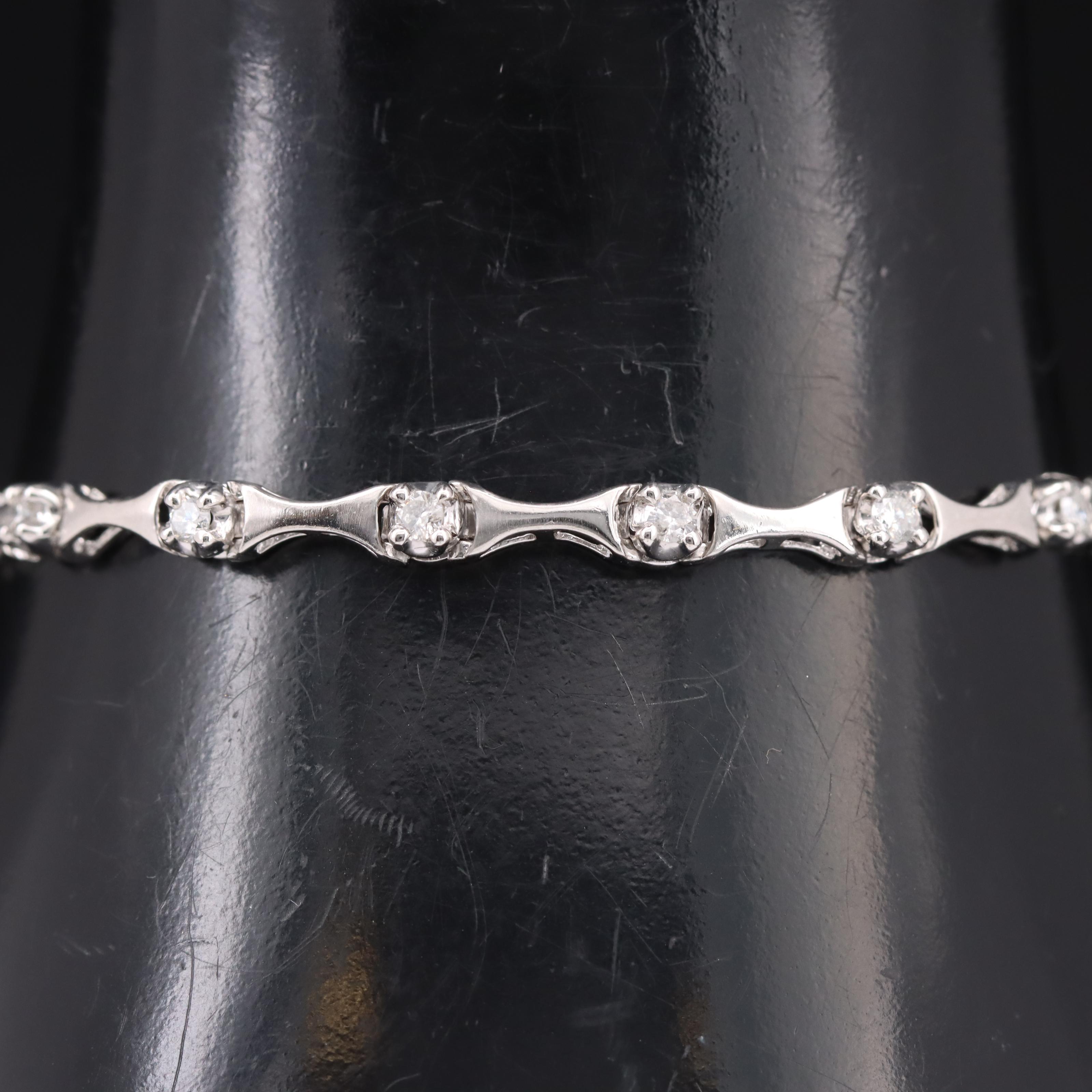 Platinum 0.98 CTW Diamond Bracelet
