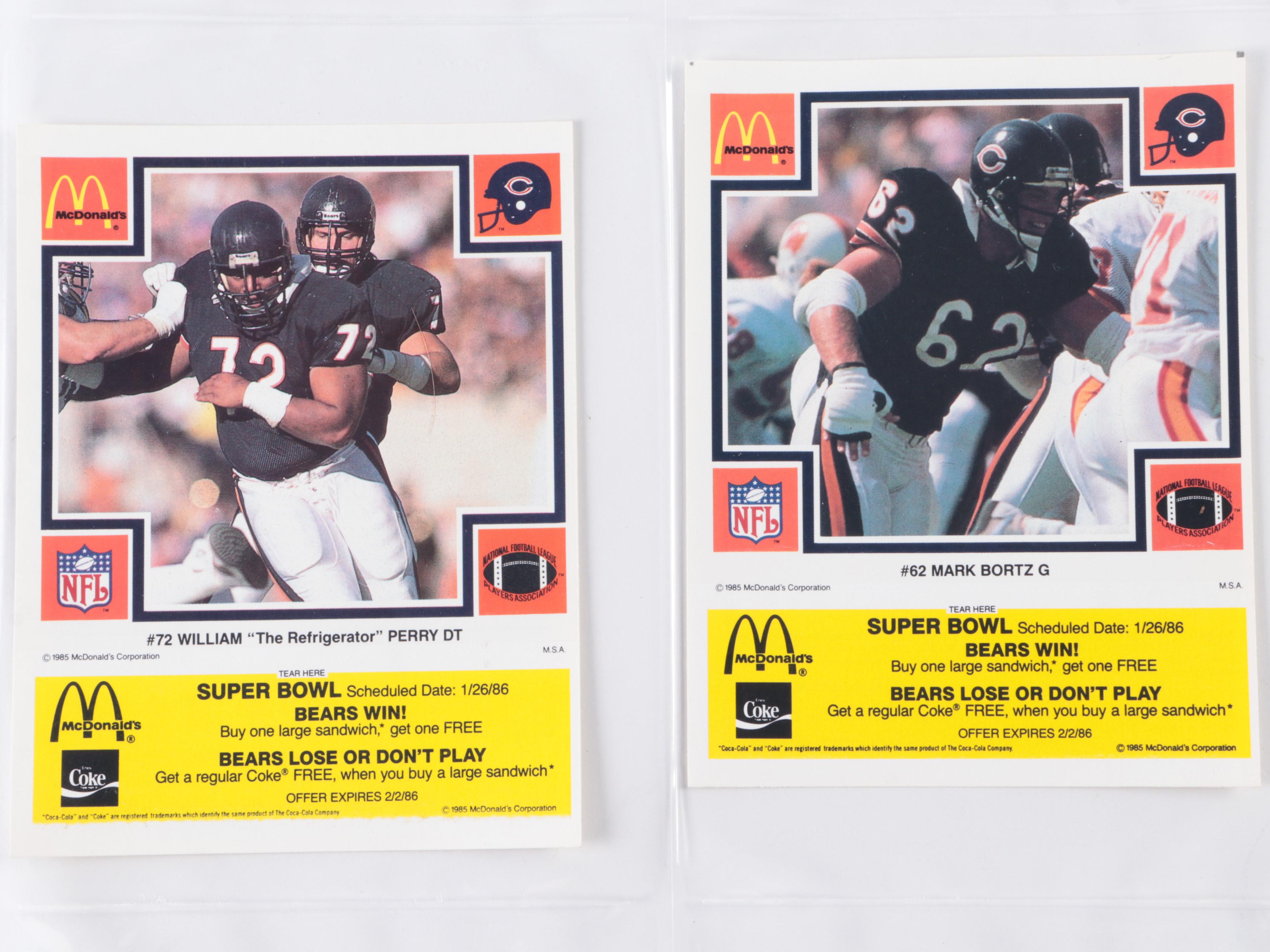 Ryan Signed, More Chicago Bears 1981 Kiwanis and 1985 McDonald's Football Cards