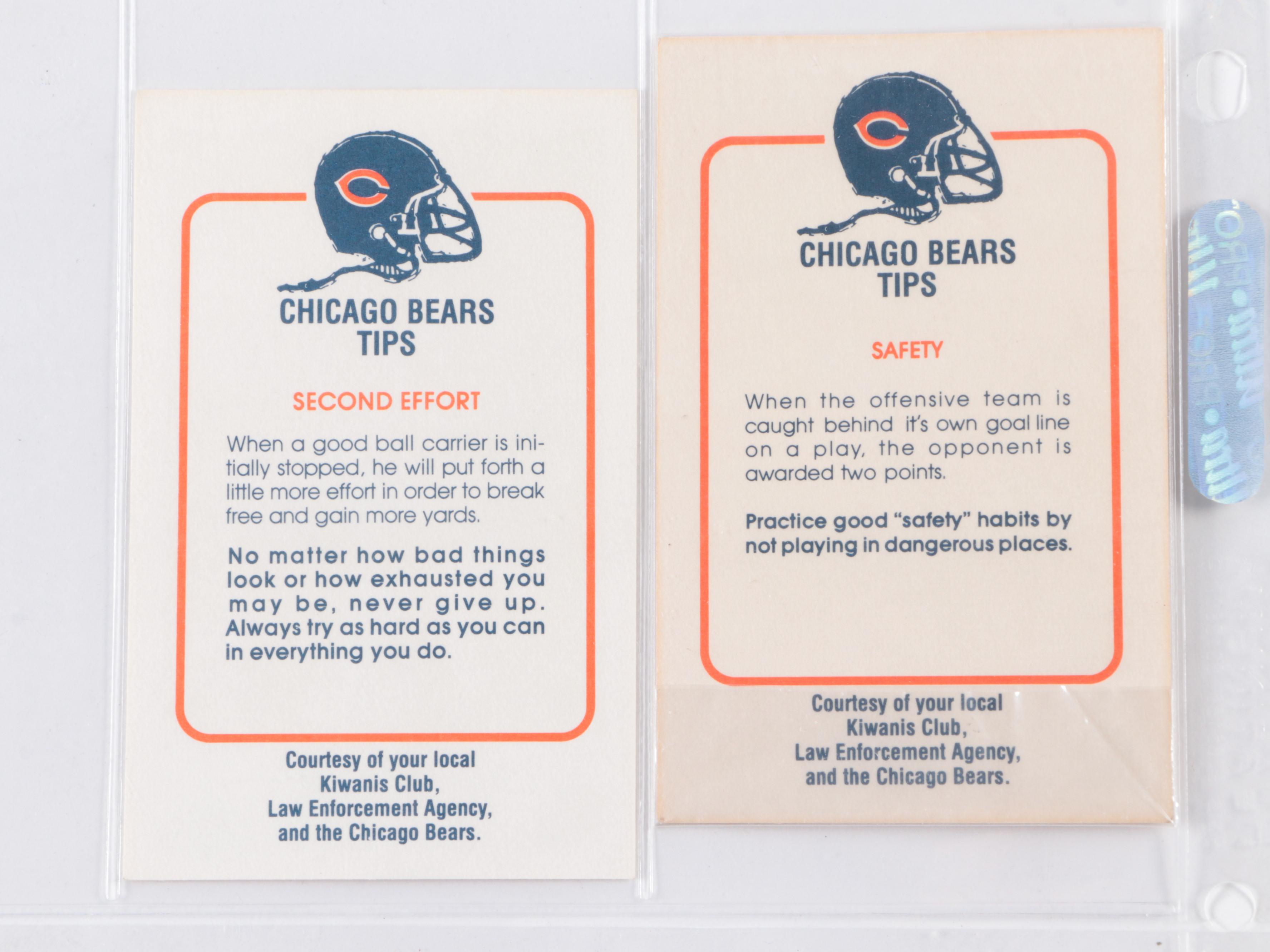 Ryan Signed, More Chicago Bears 1981 Kiwanis and 1985 McDonald's Football Cards