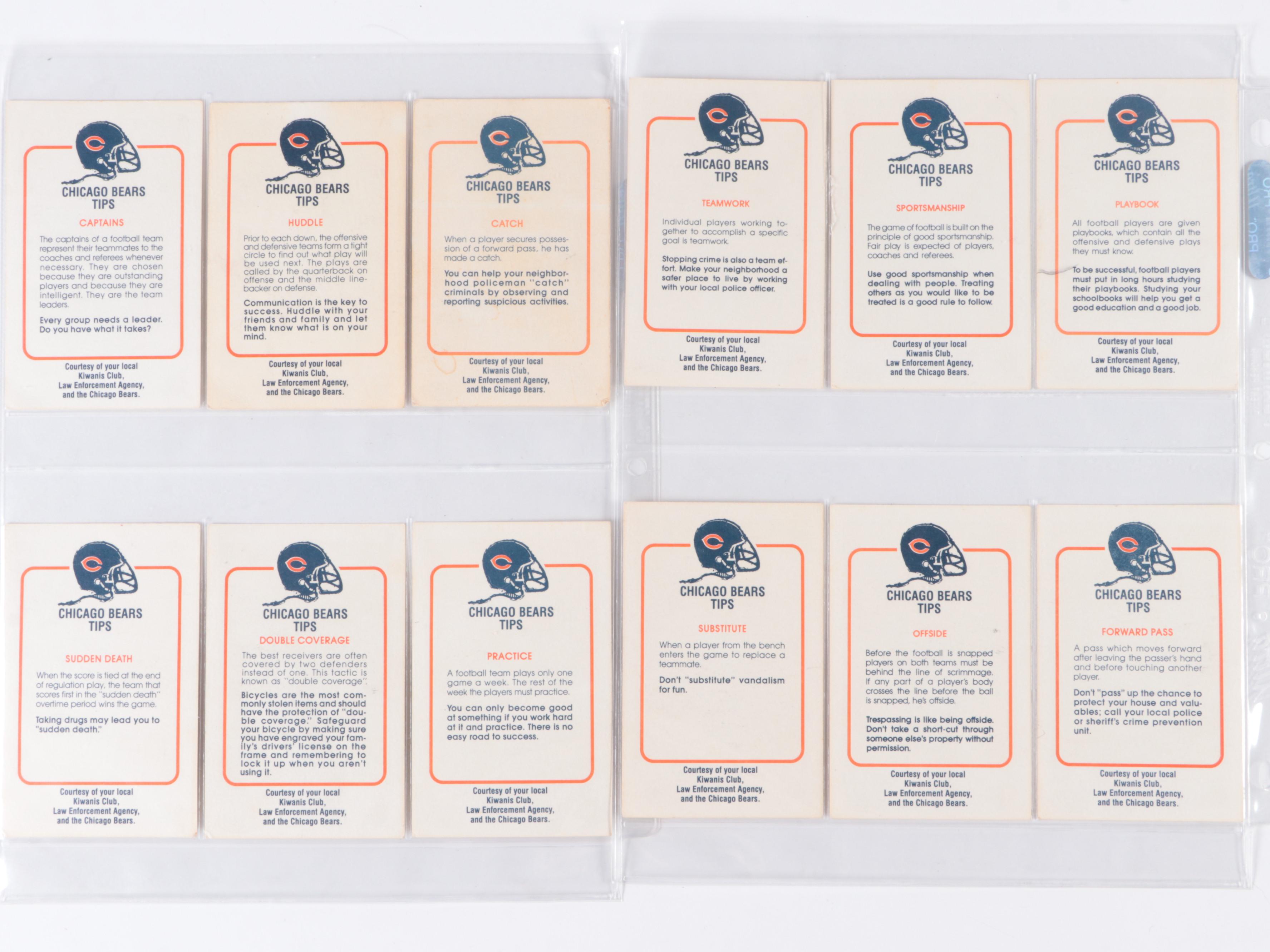 Ryan Signed, More Chicago Bears 1981 Kiwanis and 1985 McDonald's Football Cards