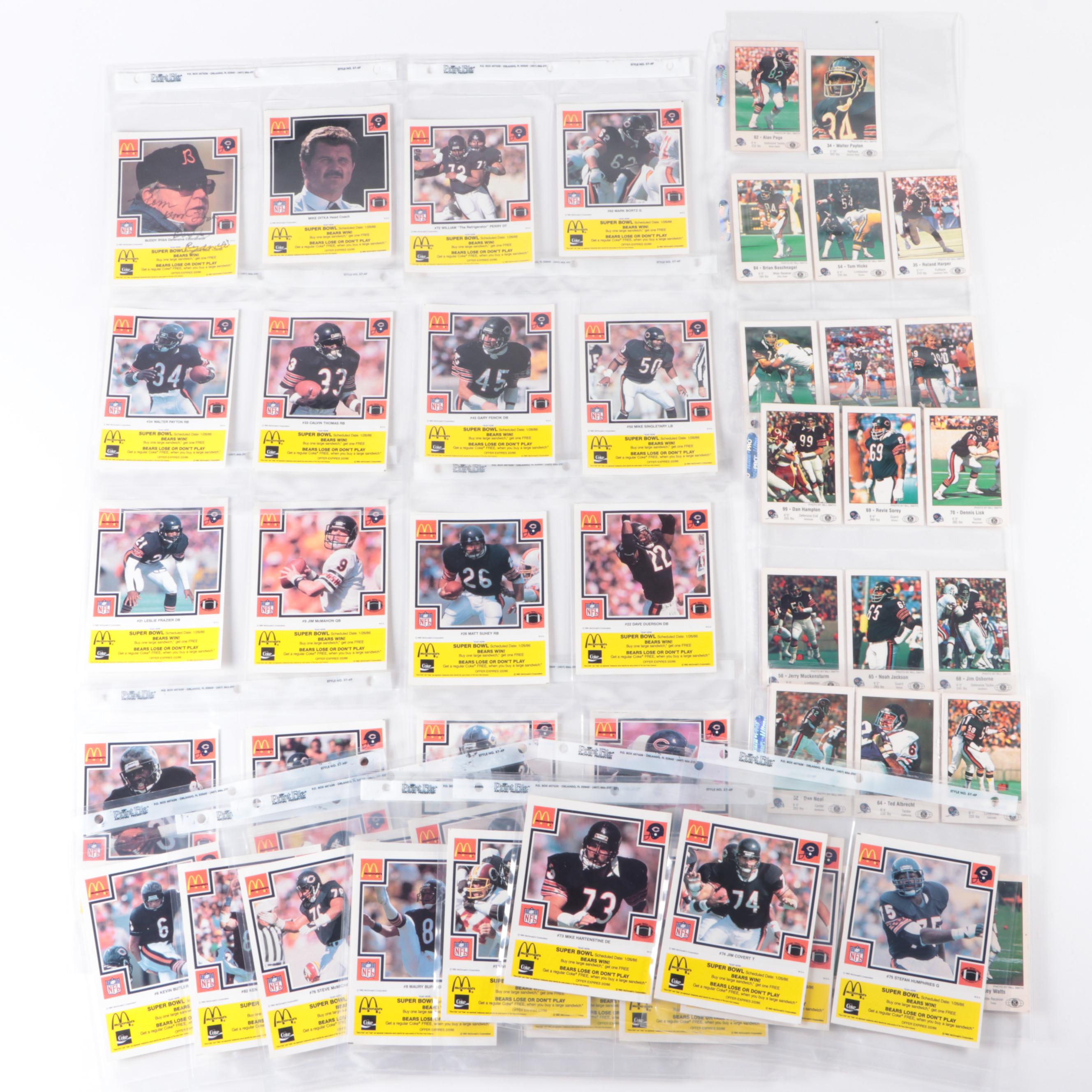 Ryan Signed, More Chicago Bears 1981 Kiwanis and 1985 McDonald's Football Cards