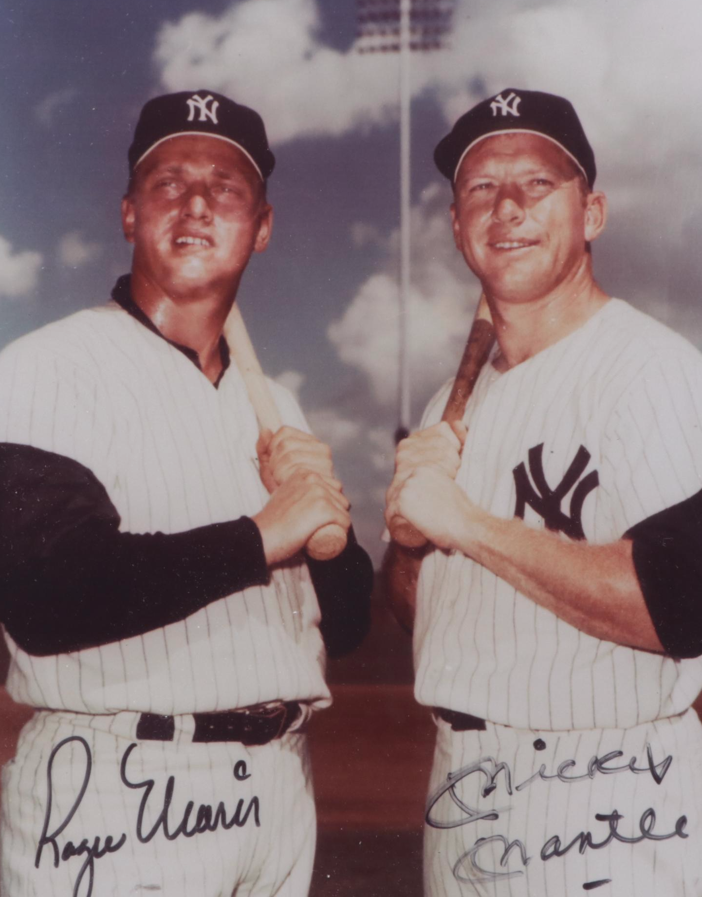 Mickey Mantle and Roger Maris Facsimile Signed Matted and Framed Giclée