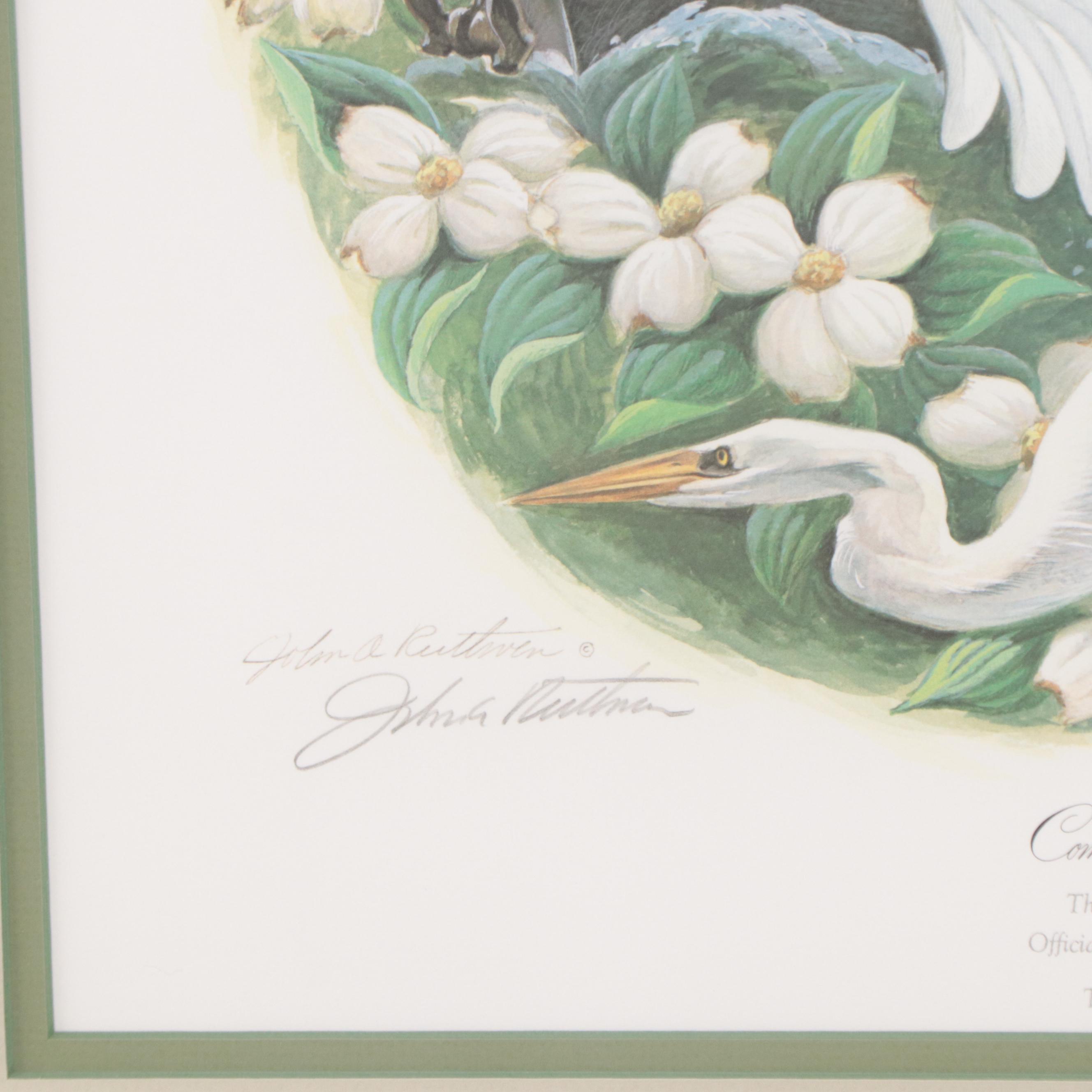 John Ruthven Tall Stacks Offset Lithograph "Coming Home," 1992