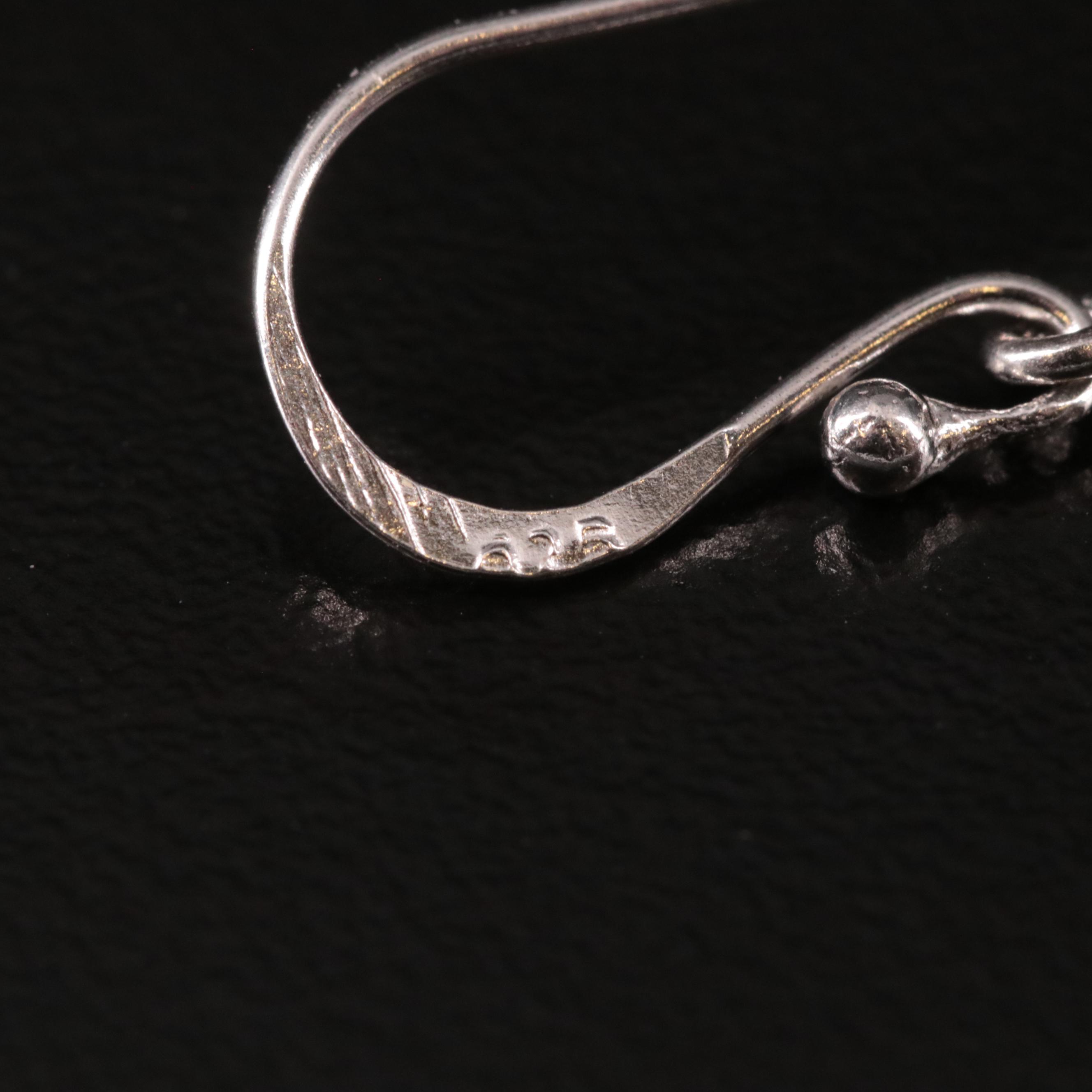 Sterling Citrine Drop Earrings