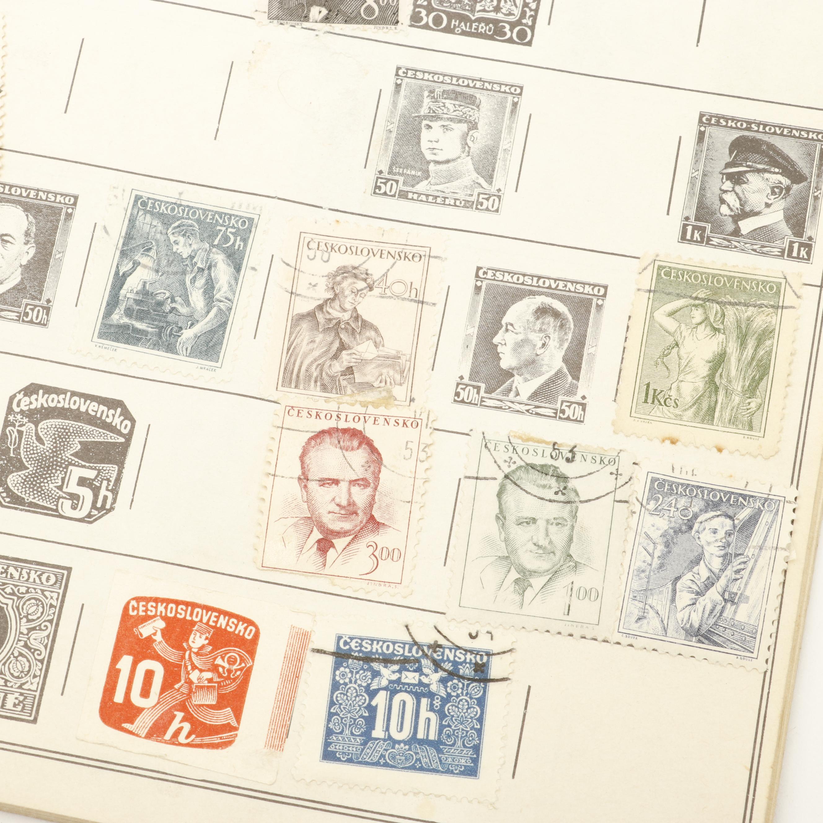 Assortment of International Postage Stamps