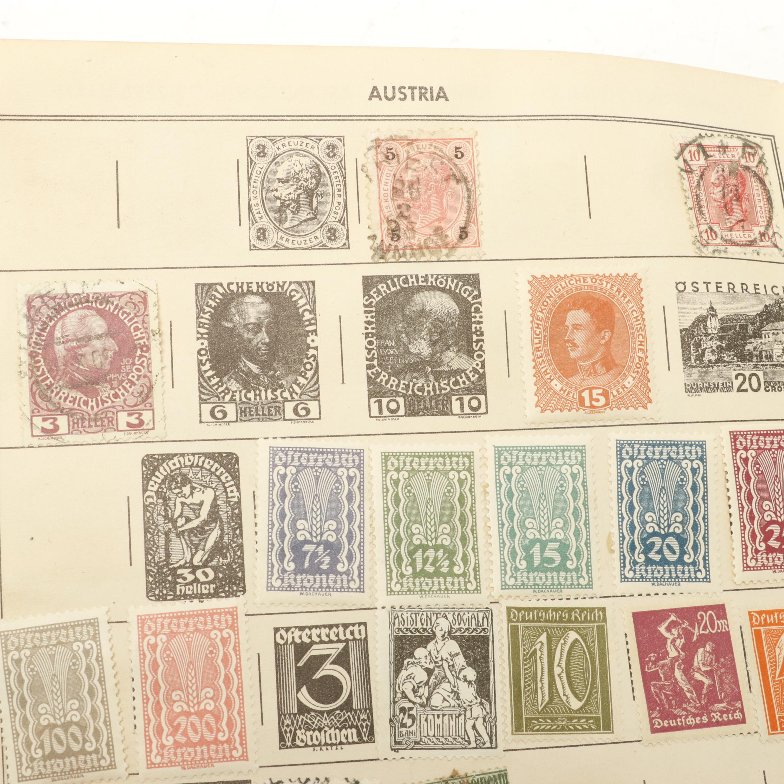 Assortment of International Postage Stamps