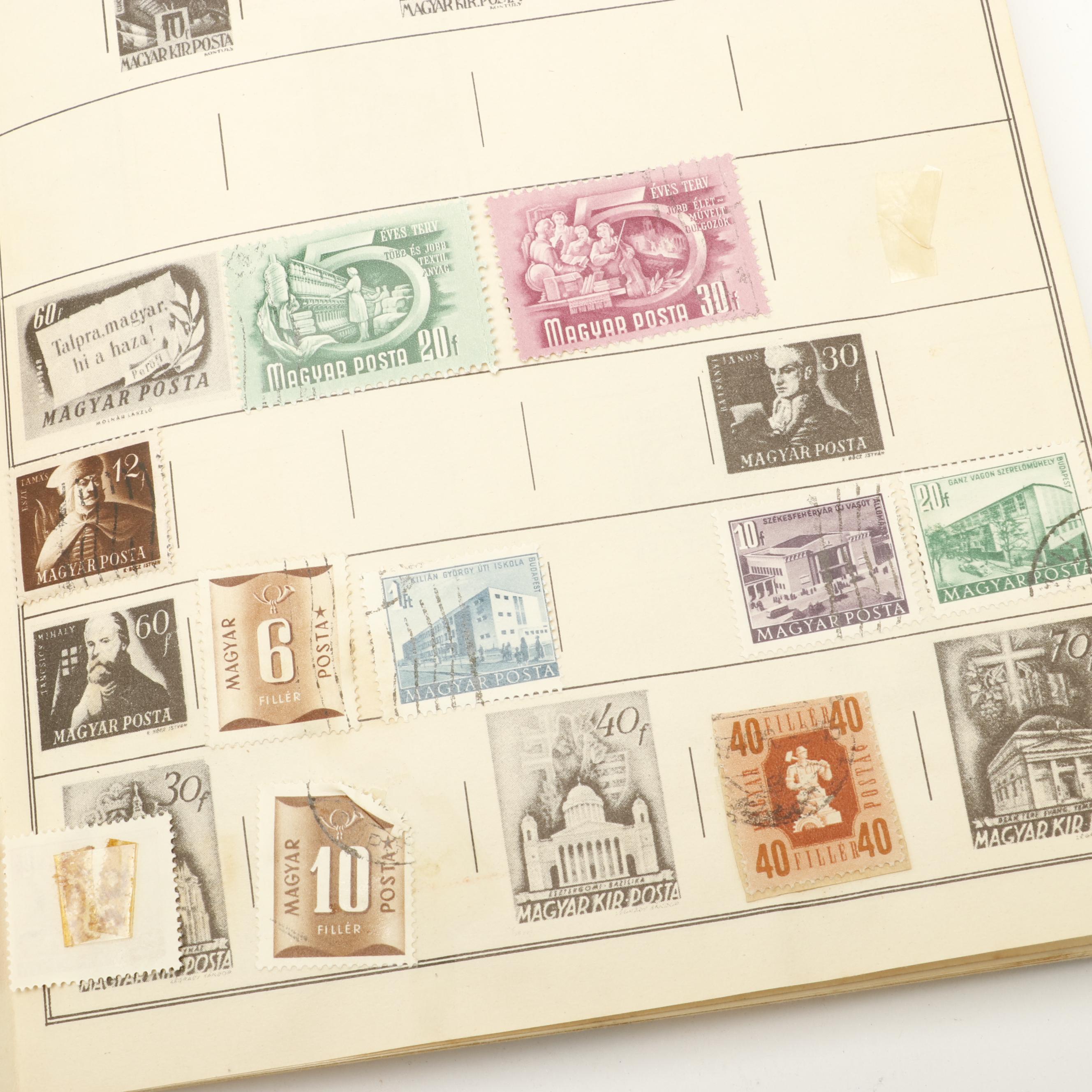 Assortment of International Postage Stamps