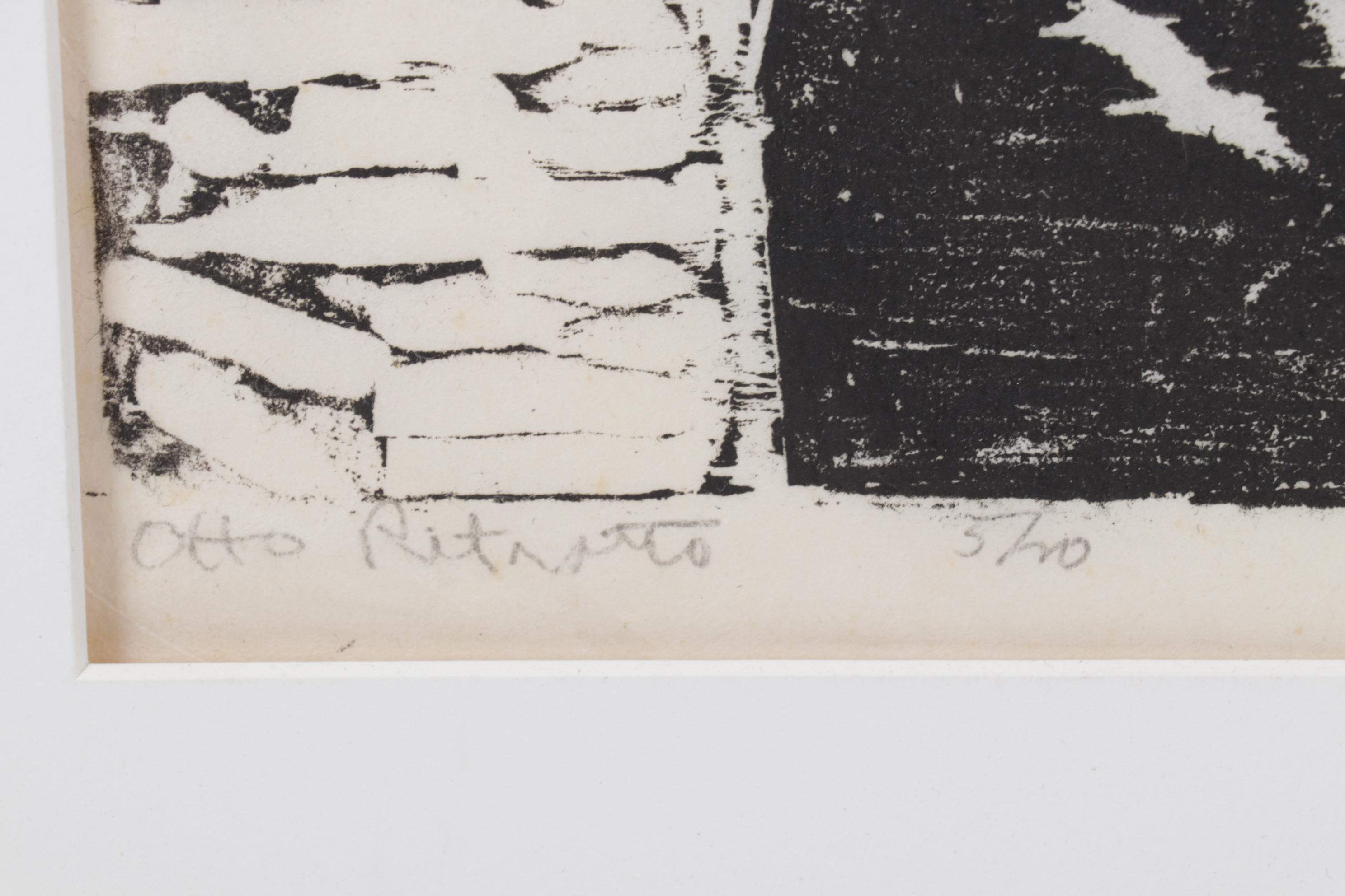 Sidney Chafetz Woodcut "Otto Ritratto," 1959