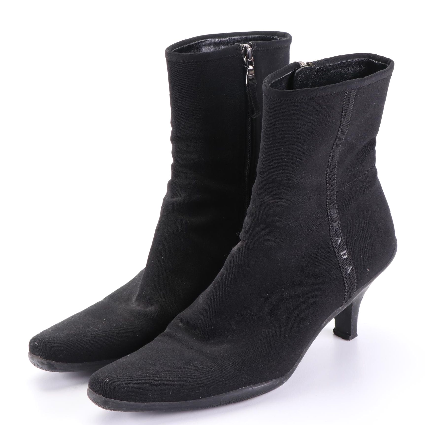 Prada Ankle Boots in Black Nylon