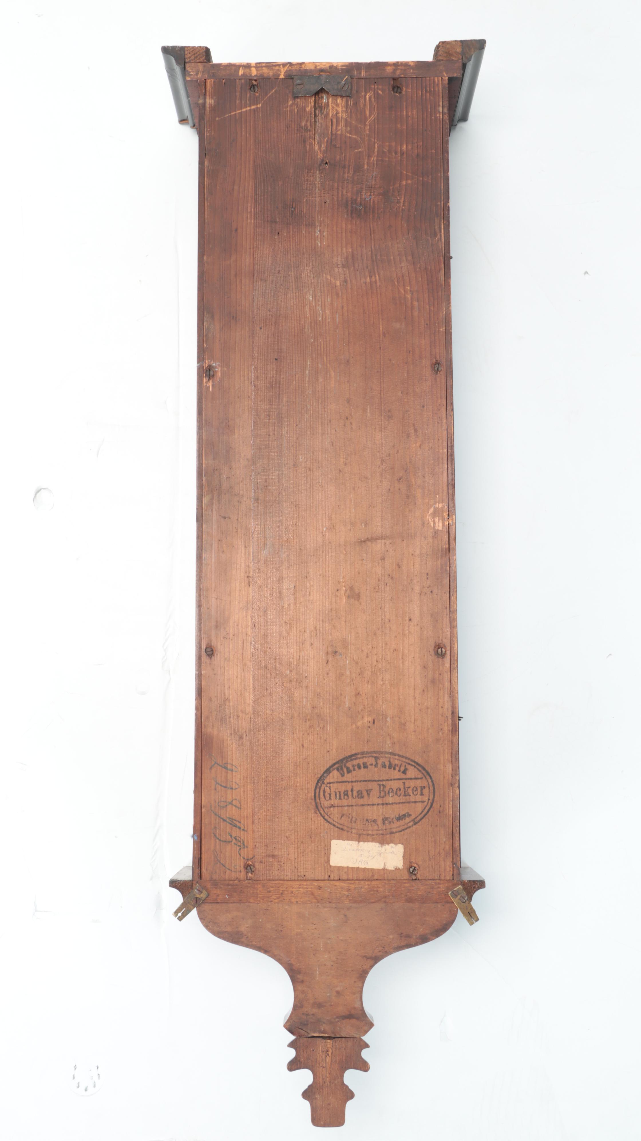 Gustav Becker Walnut Cased Regulator Wall Clock, Mid to Late 20th Century