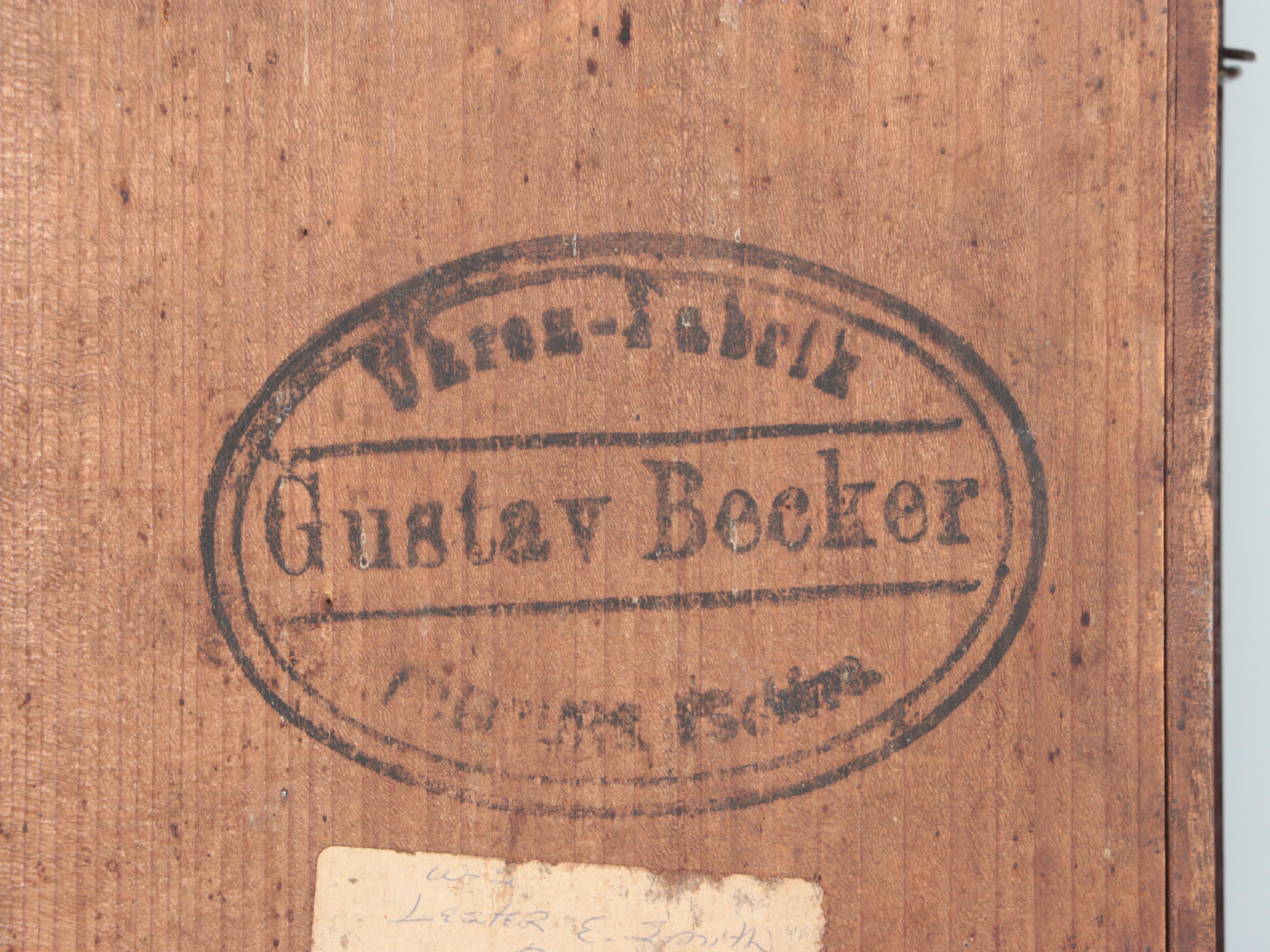 Gustav Becker Walnut Cased Regulator Wall Clock, Mid to Late 20th Century