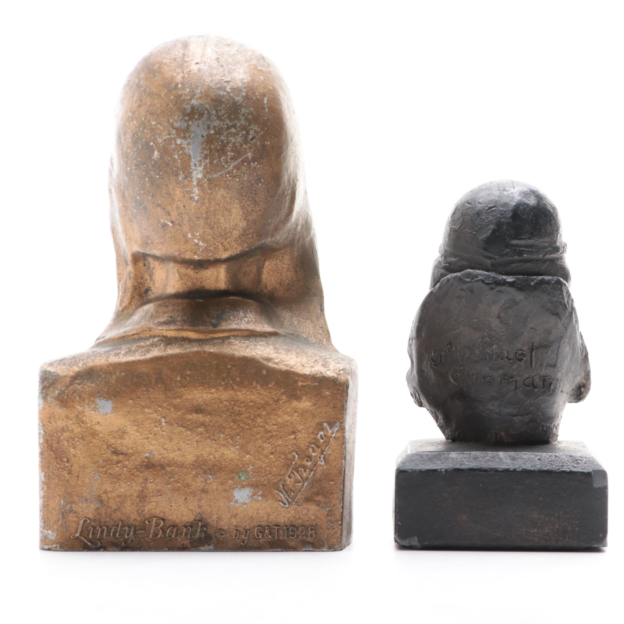 Grannis & Tolton Charles Lindburg Lindy-Bank and Other WWII Aviator Bust