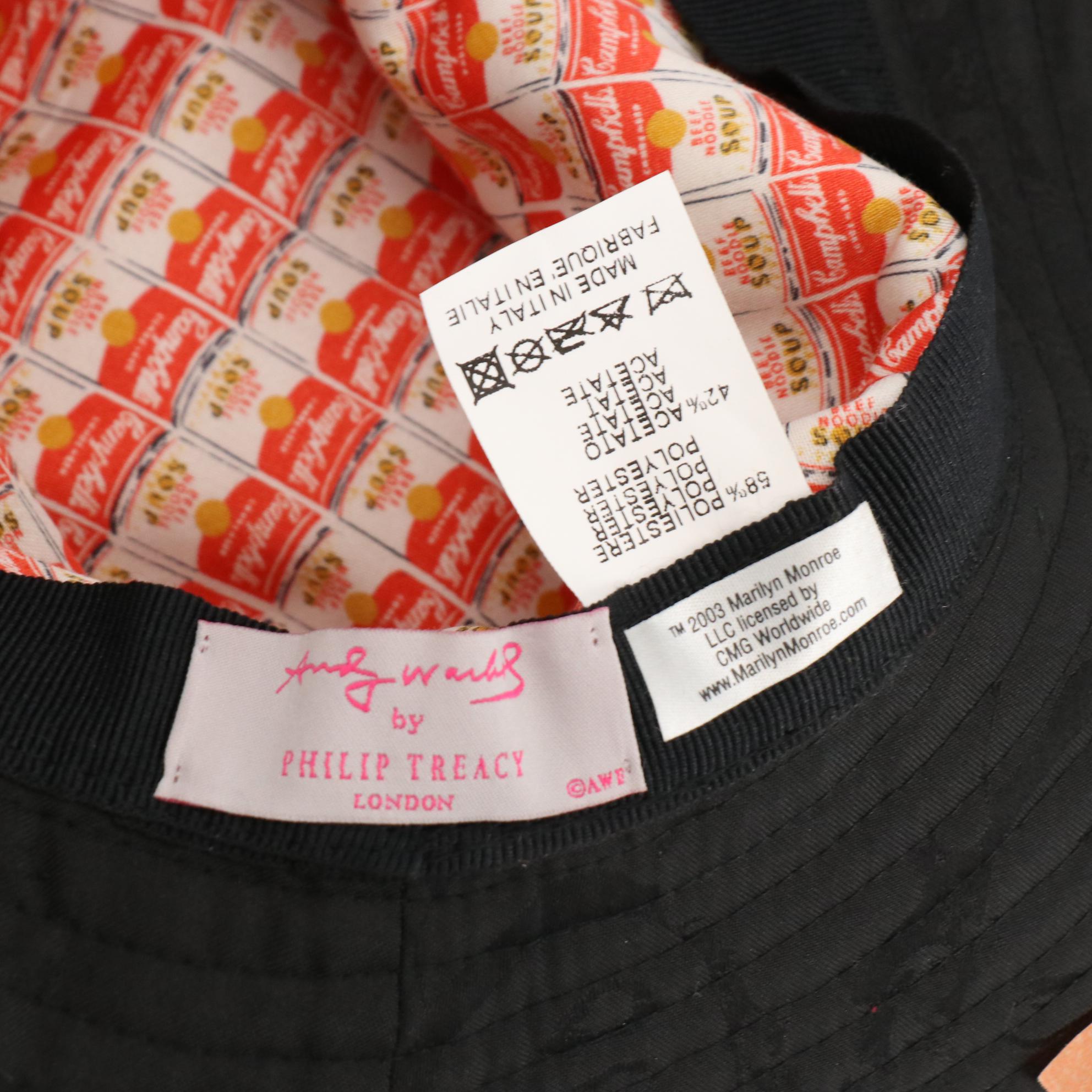 Philip Treacy x Andy Warhol Marilyn Monroe Trilby Bucket Hat