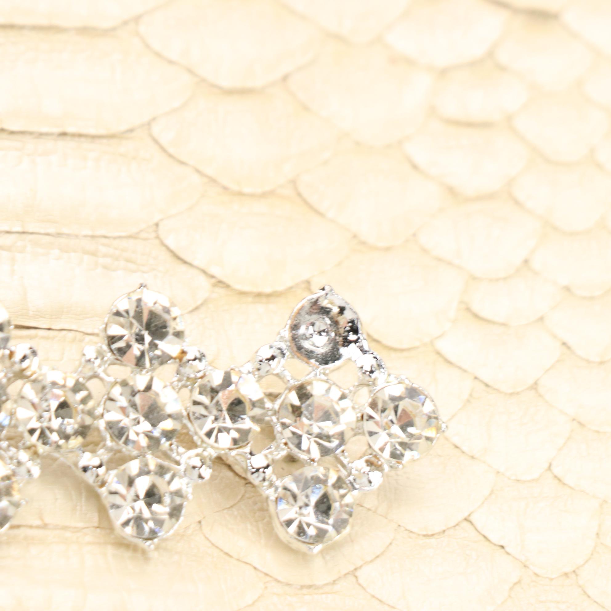 Madame Mathilde Embellished Python Clutch