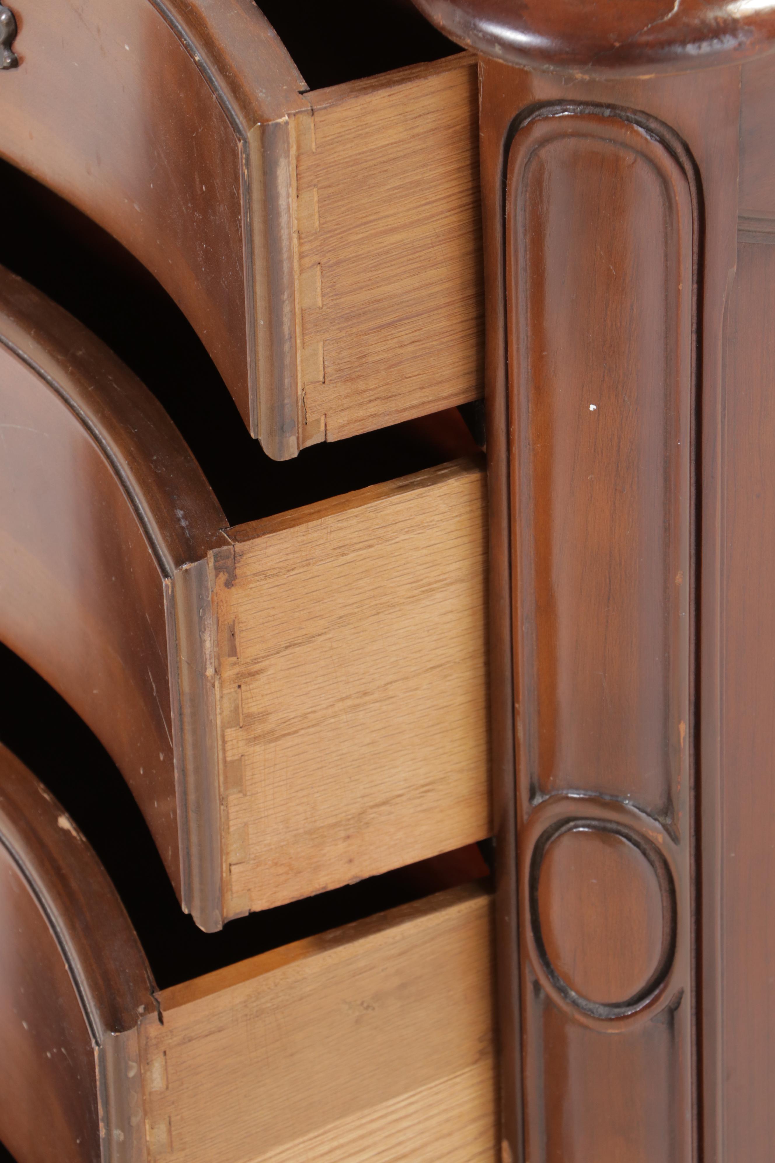 French Provincial Style Fruitwood-Stained Eight-Drawer Dresser