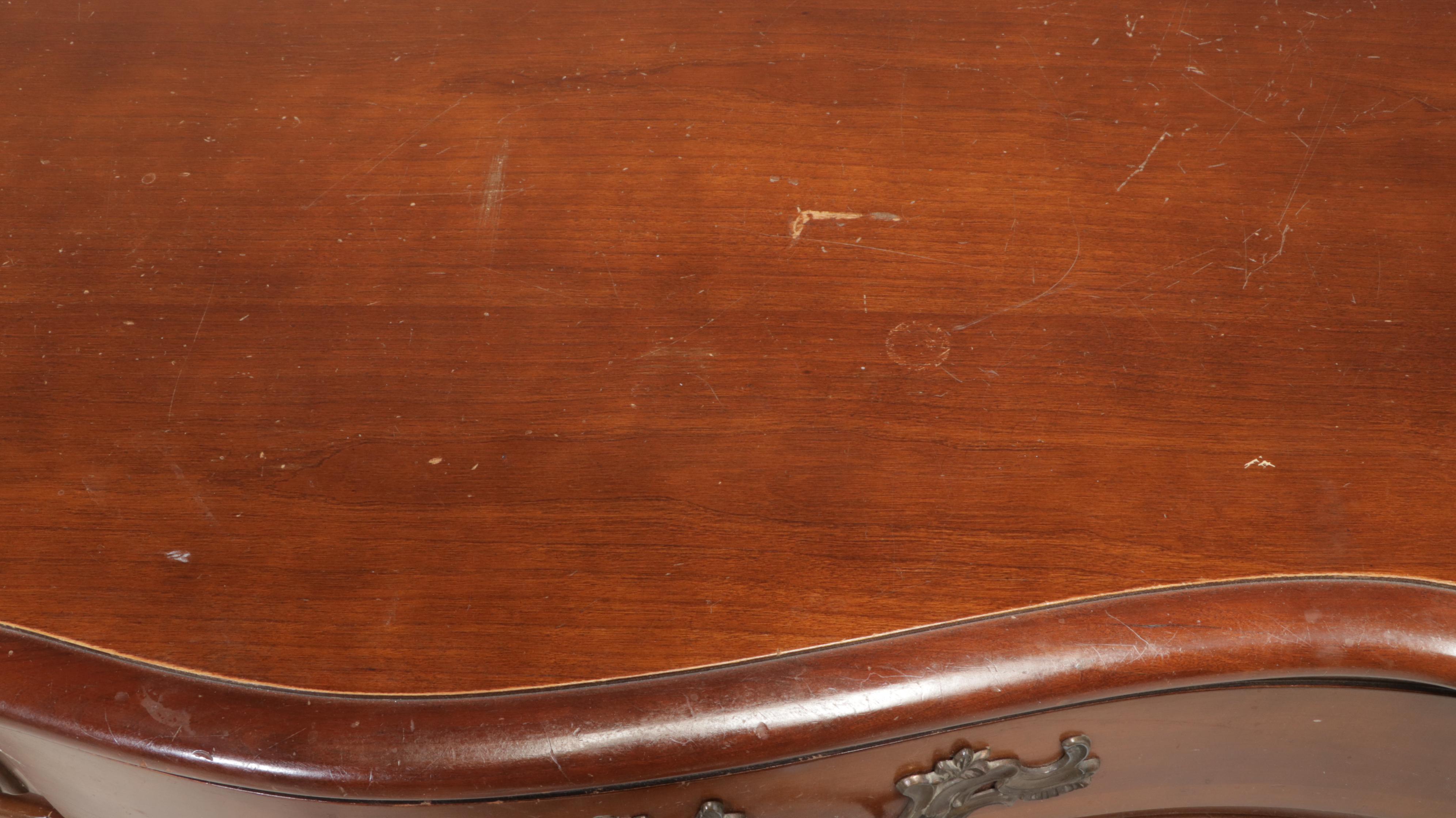 French Provincial Style Fruitwood-Stained Eight-Drawer Dresser