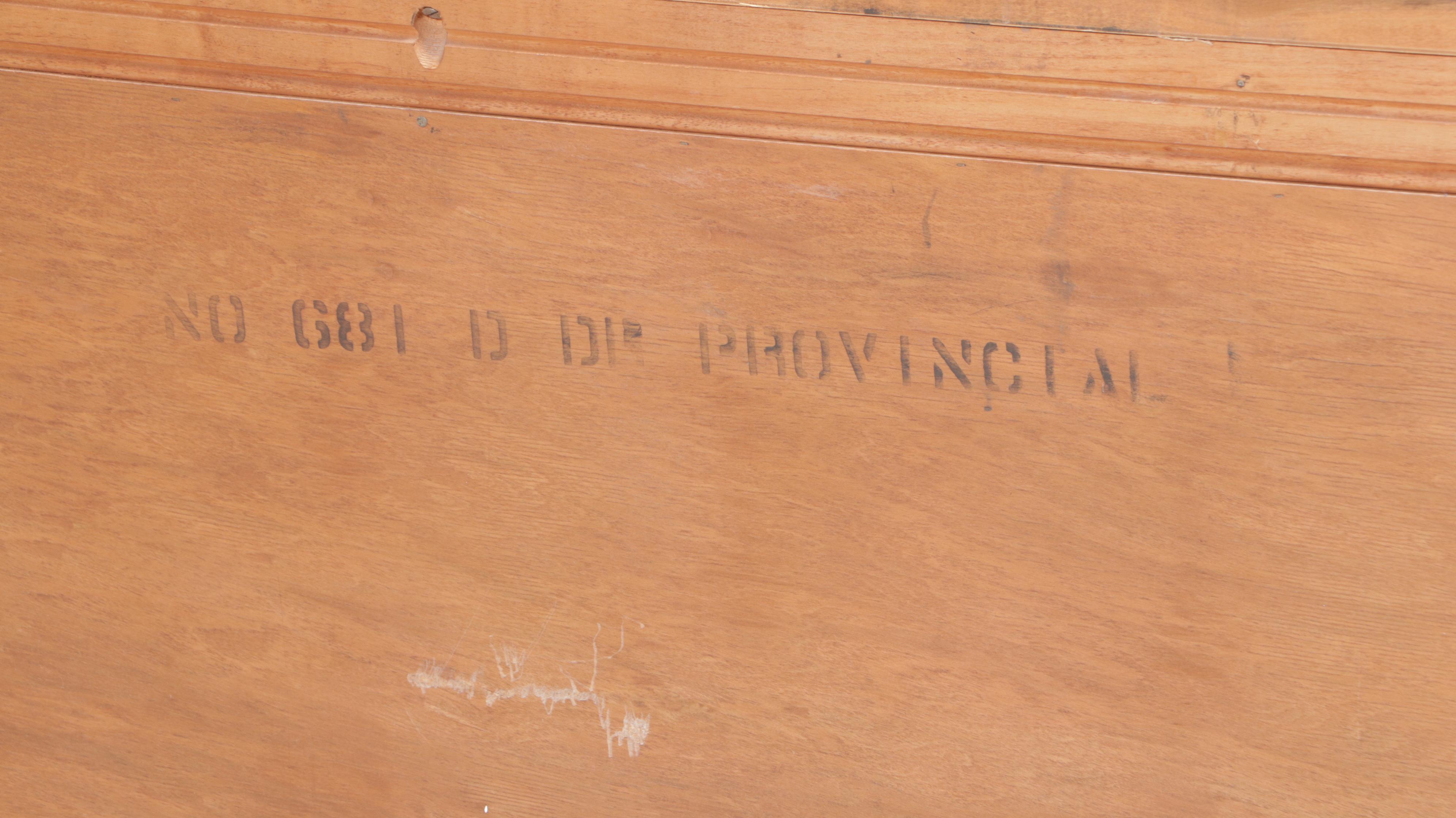 French Provincial Style Fruitwood-Stained Eight-Drawer Dresser