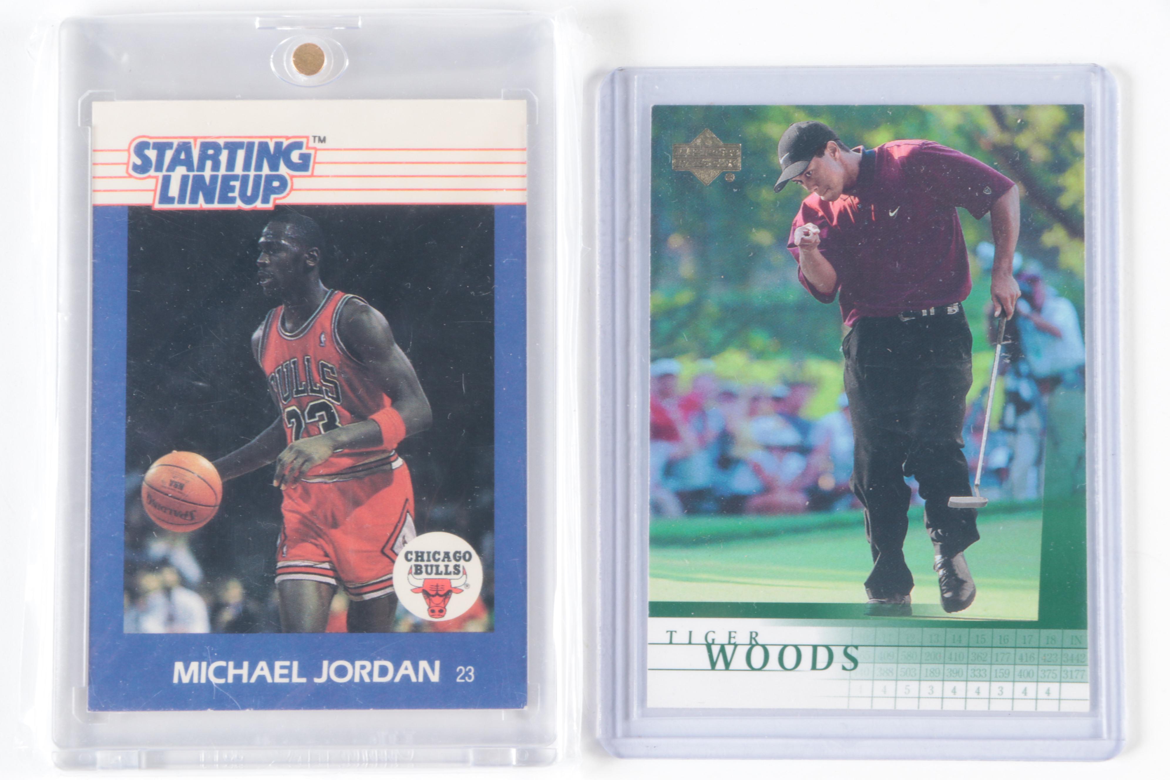 Starting Lineup and More Michael Jordan Cards with Tiger Woods RC 1980s–2000s