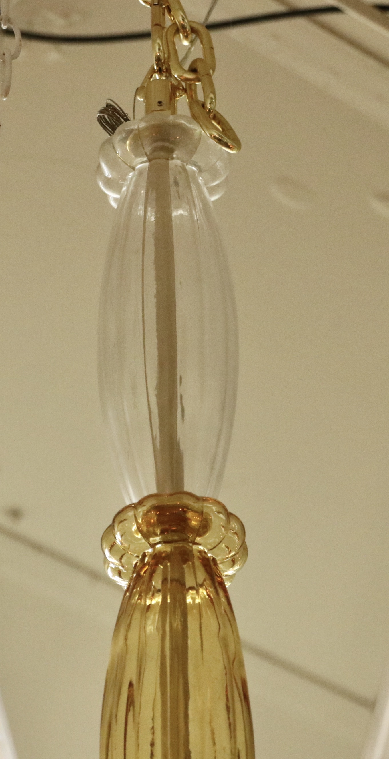 Cyan Design Vetrai Collection 16-Arm Glass Chandelier with Amber Glass Shades